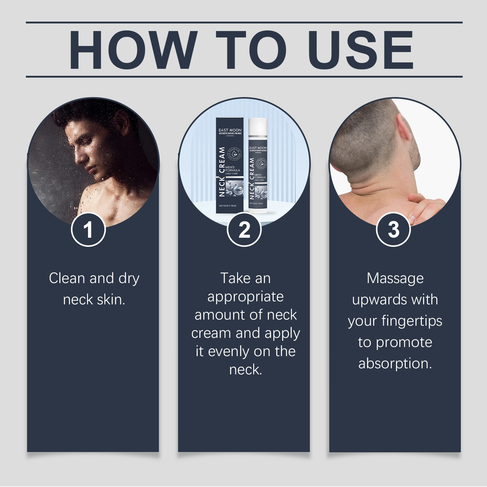 East Moon Men's Neck Moisturizing Care Cream, Hydrating And Firming Skin, Reducing Neck Wrinkles, Nourishing Care Cream - Image 6