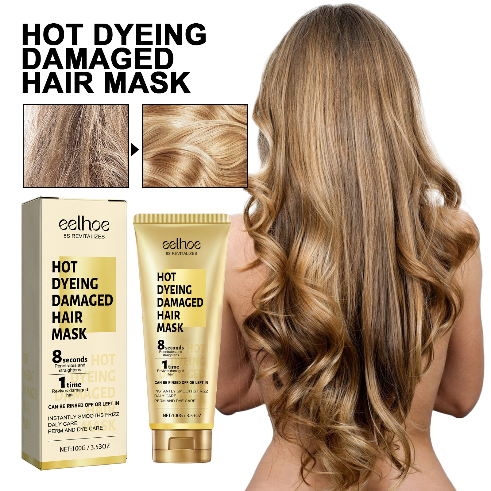 Keratin Hair Care Cream Hair Care Dry And Irritated Hair Moisturizing And Smoothing Hair Care Cream - Image 3