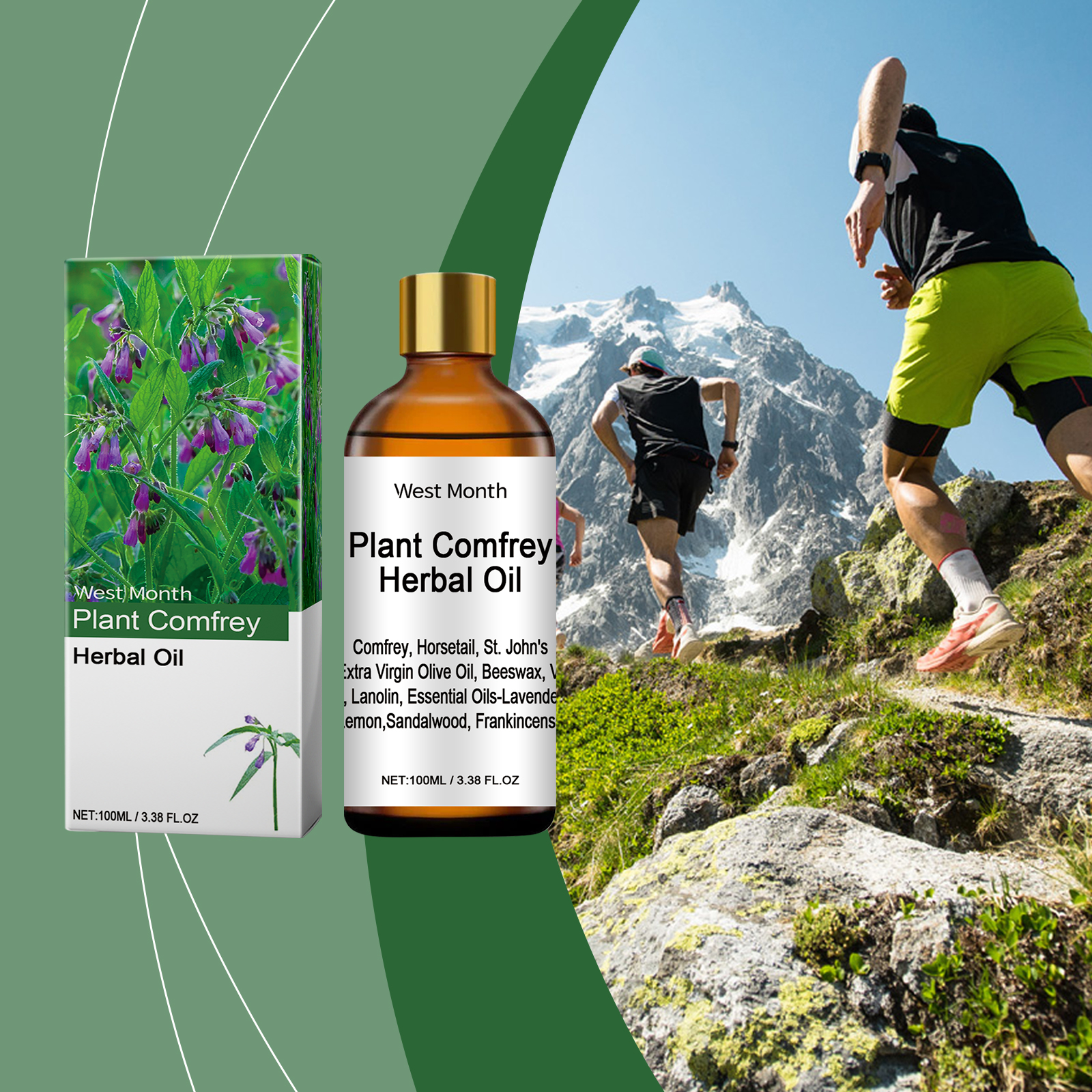 West&Month Herbal Compost Oil, Massage Moisturizing Joint Massage Essential Oil Daily Joint Care Essential Oil - Image 2