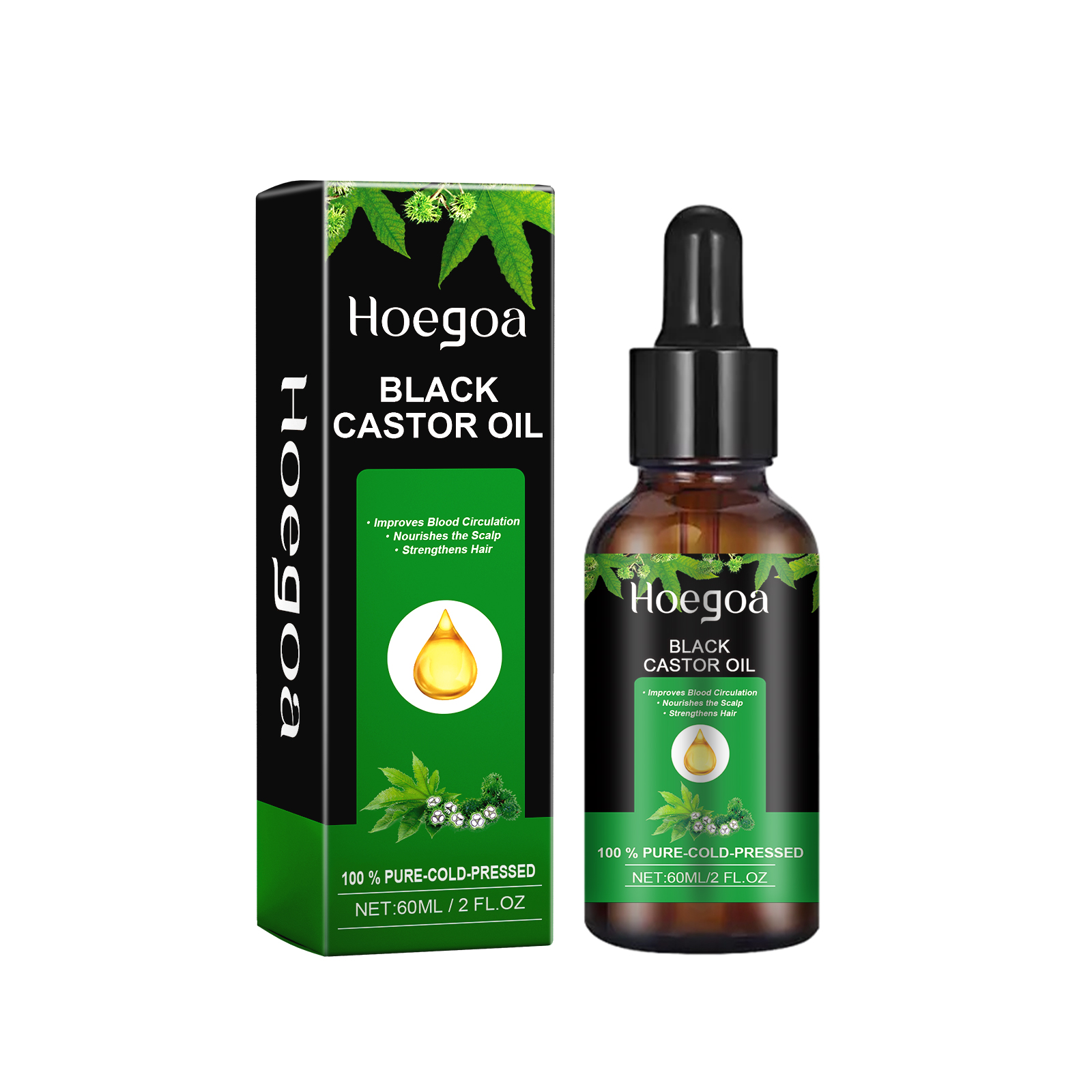 Black Castor Oil,Nourish Hair Prevent Moisture Scalp Solid Hair Strong Hair Black Castor Oil - Image 2
