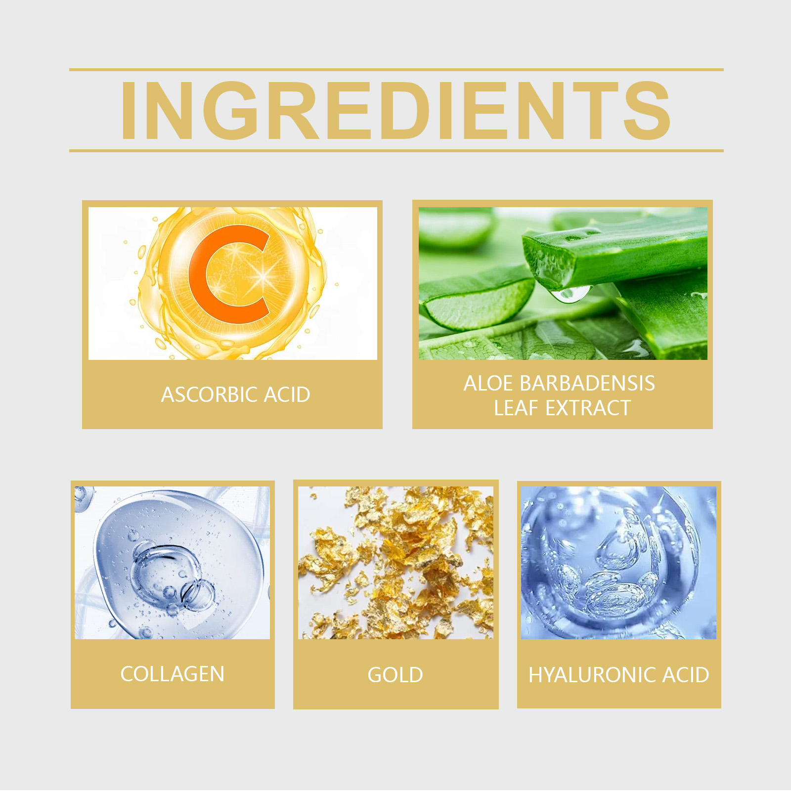 OUHOE Gold Facial Cleansing Mask, Moisturizing Daily Skin Care Moisturizing Facial Tear Hydrating Mask - Image 5