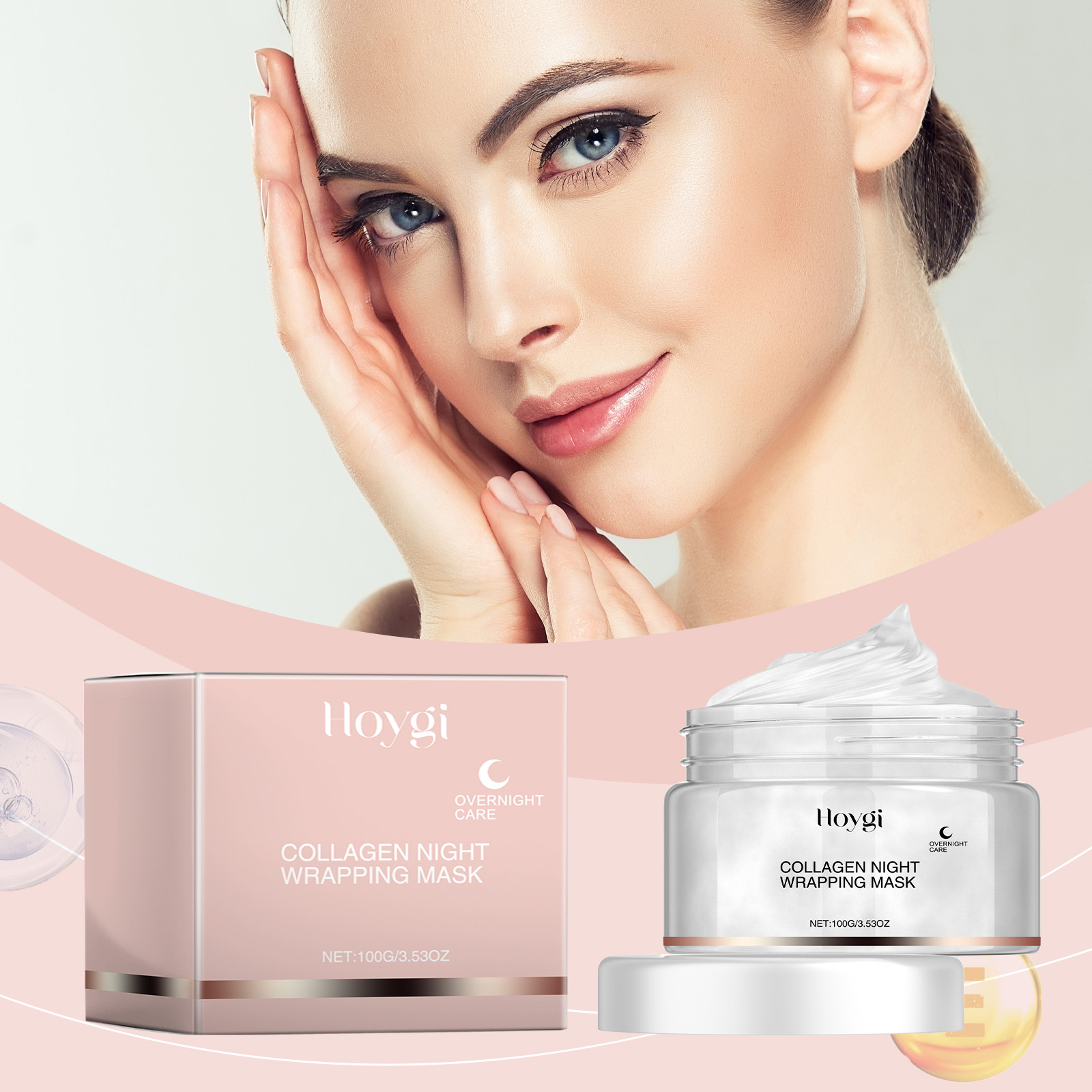 Hoygi Collagen Peel Mask Gentle Moisturizing, Hydrating, Brightening And Moisturizing Skin Peel Mask - Image 2