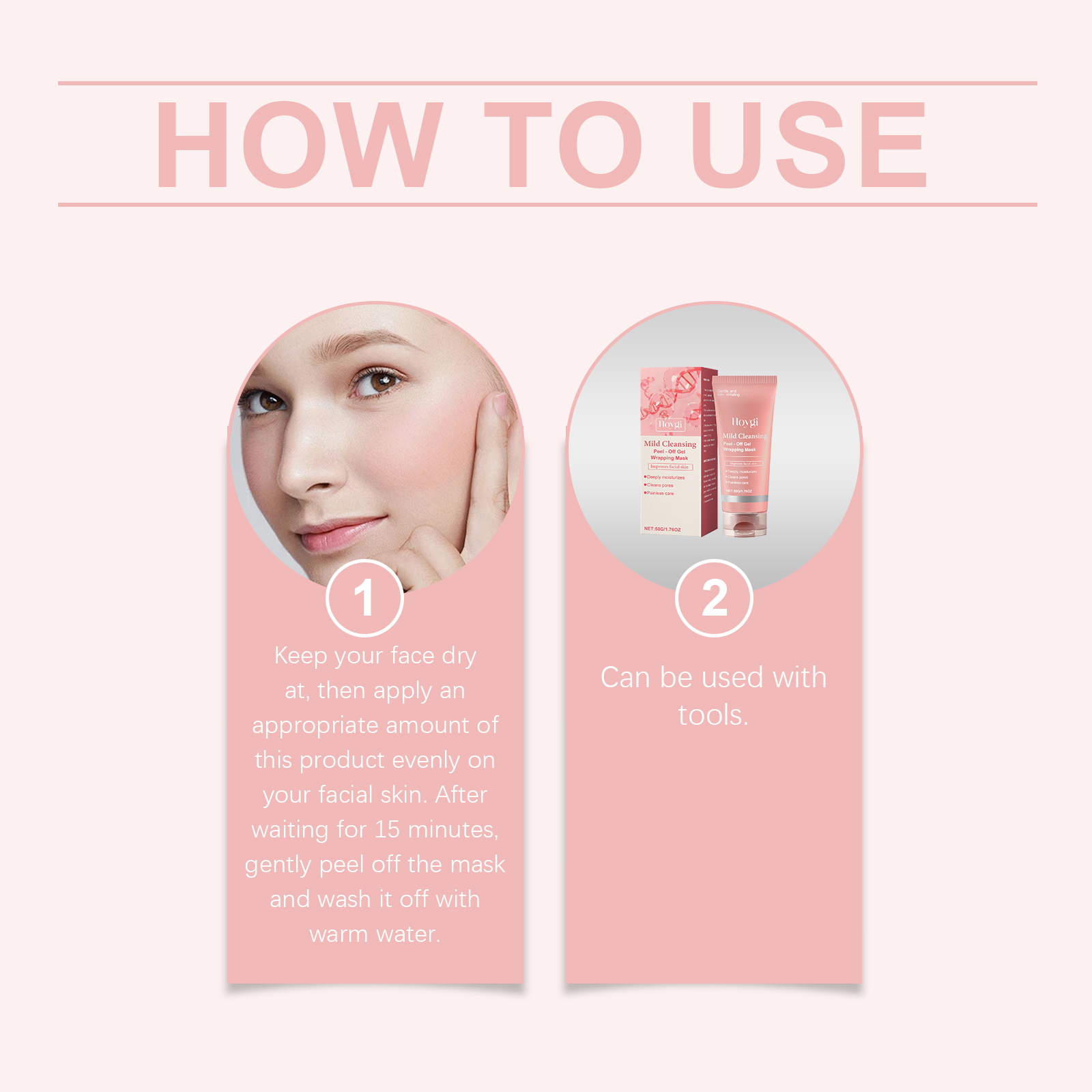 Hoygi Moisturizing Nourishing Peel-Off Mask, Moderate Water Embellish Smooth Firming Skin As Soft Facial Skin Mask - Image 6