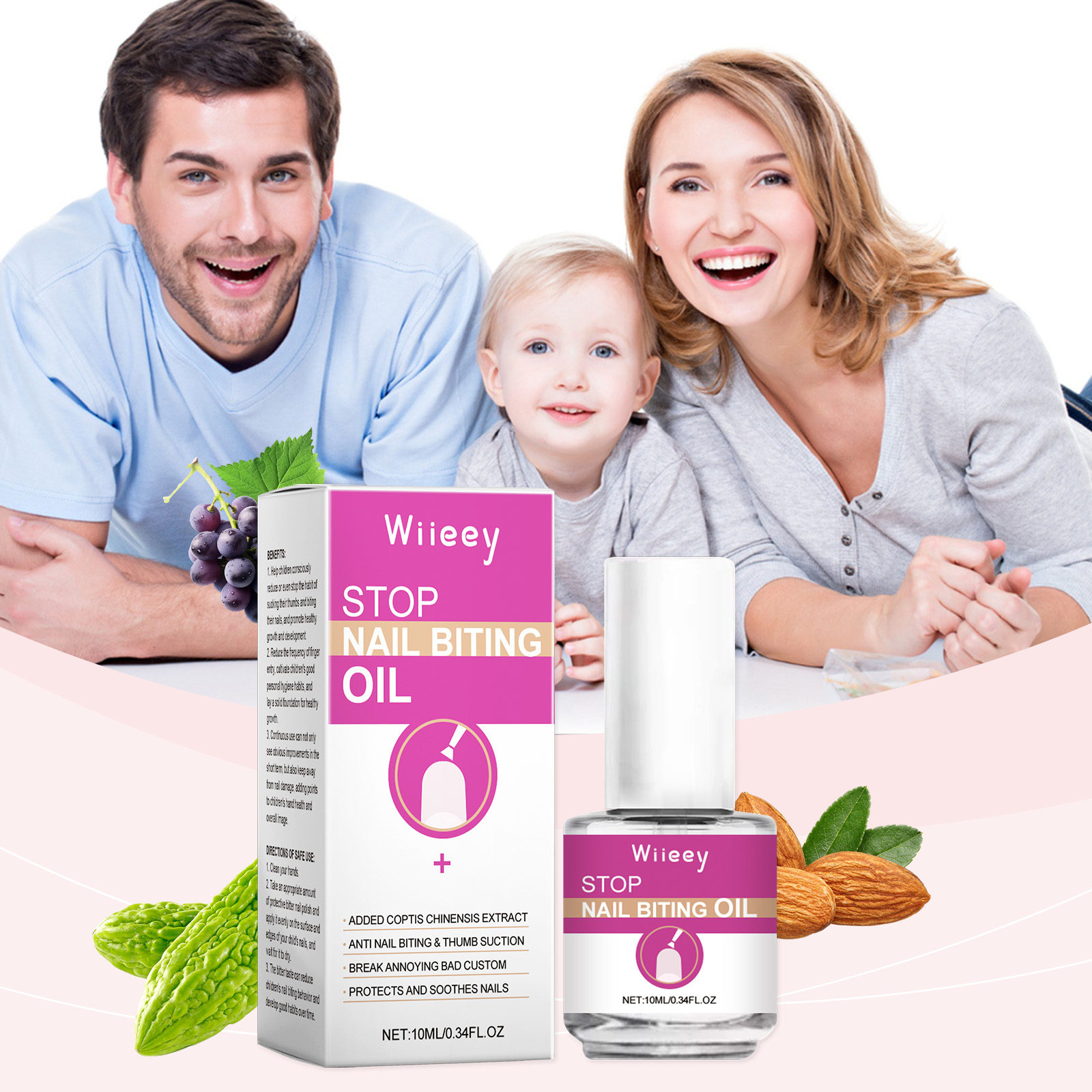 Wiieey Children's Protection Bitter Nail Lotion Children's Protection Against Biting Babies Avoid Fingernail Baby Bitters - Image 2