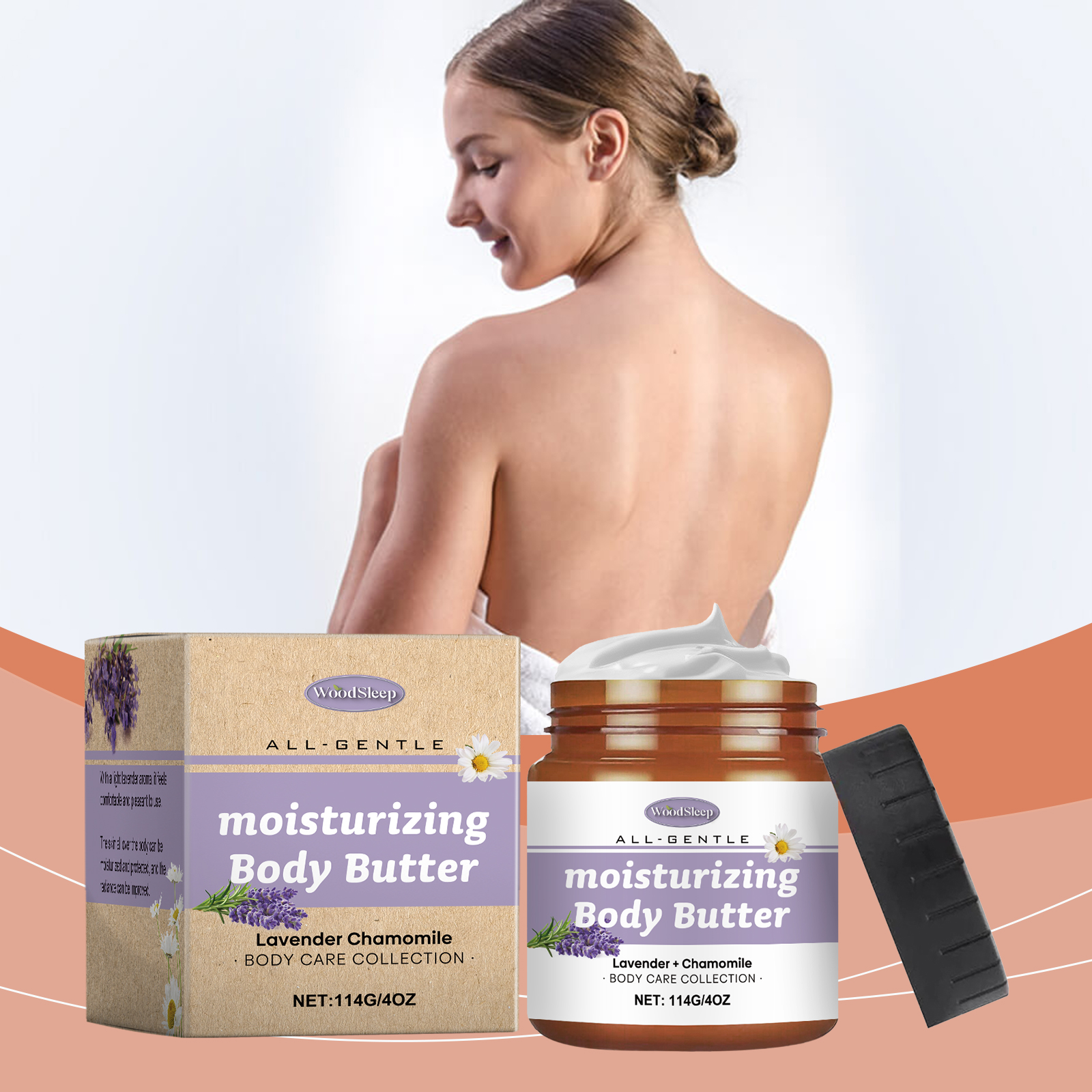 WoodSleep Lavender And Chamomile Body Butter Moisturizer Deeply Hydrates And Moisturizes All Over The Skin - Image 2