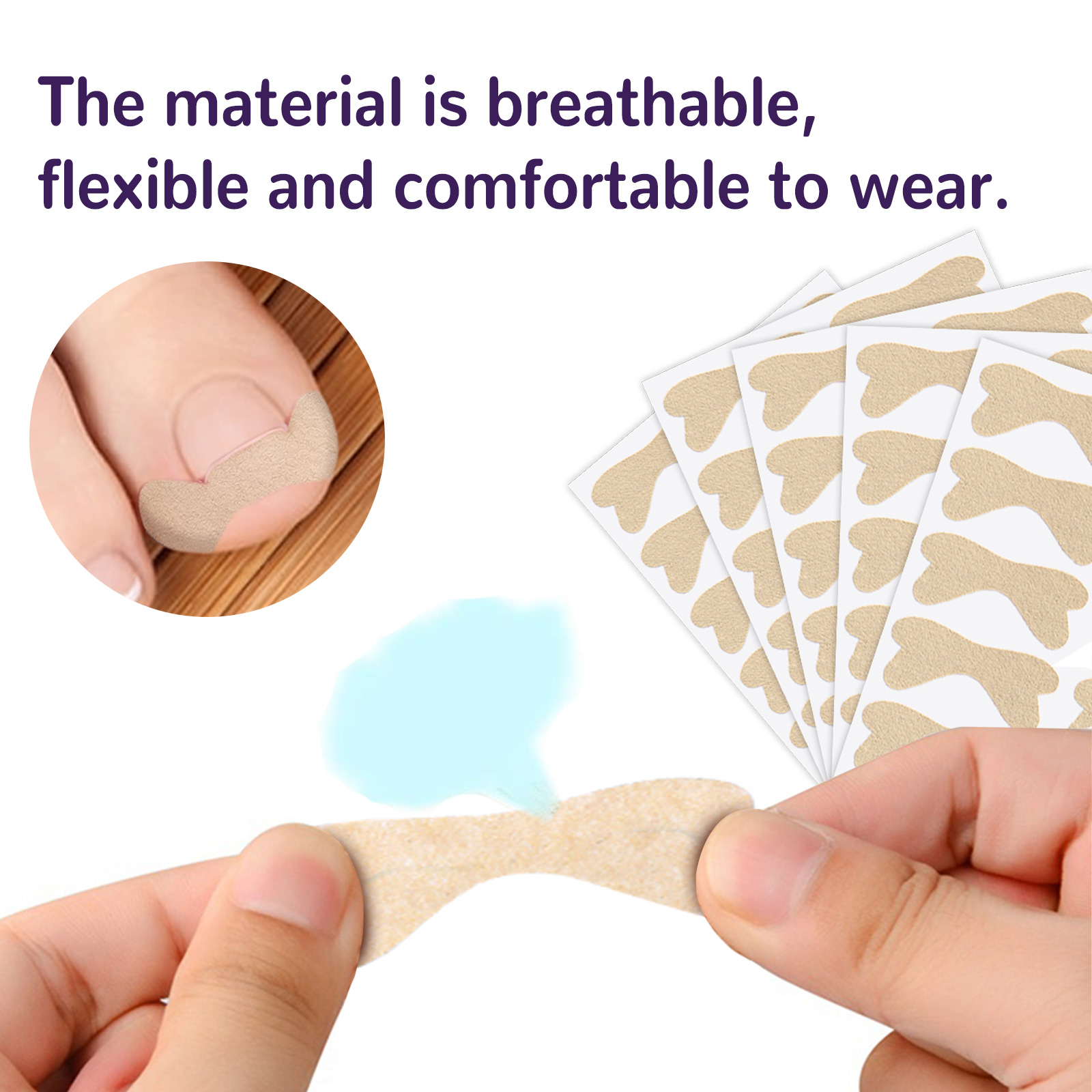 Elastic Toenail Correction Patch, Nail Groove Correction Nail Repair Ingrown Nail Patch - Afbeelding 6