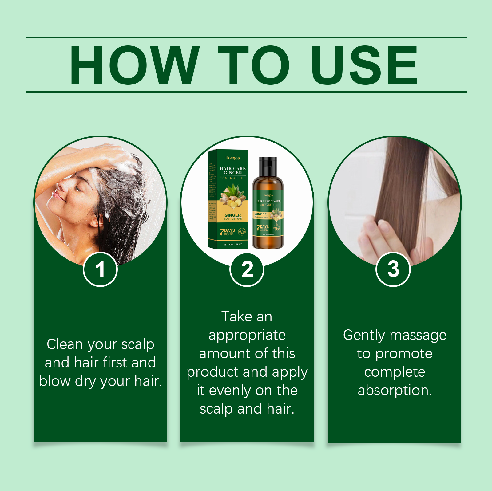 Ginger Hair Care Essential Oil Mild Ingredients Herbal Ginger Nourishes Hair Soft Beautiful Essential Oil - Image 6