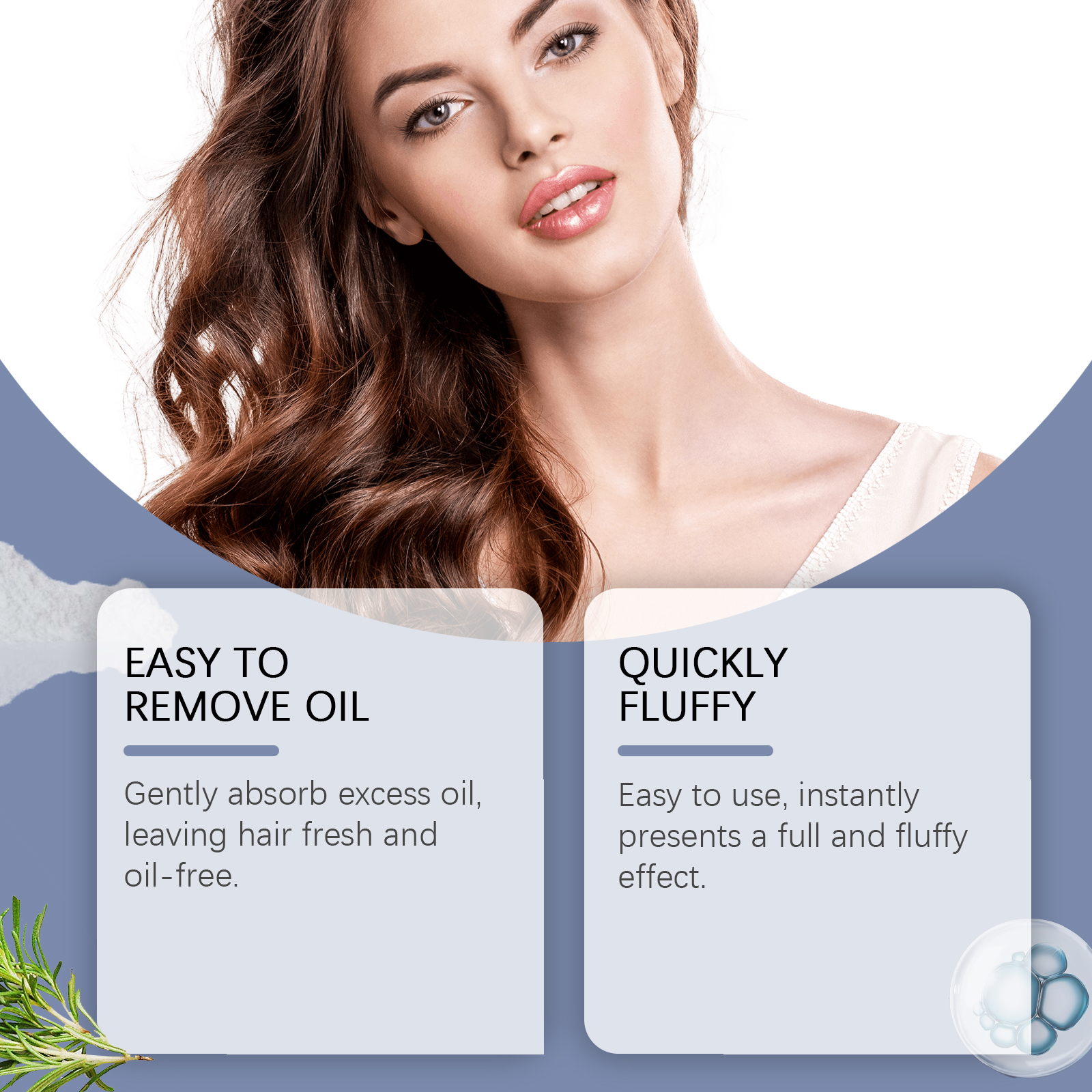 Hair Oil Removal Pomp Powder Oil Control Fluffy, Not Dry, Refreshing, Mild, Natural Light, Not Greasy - Image 3