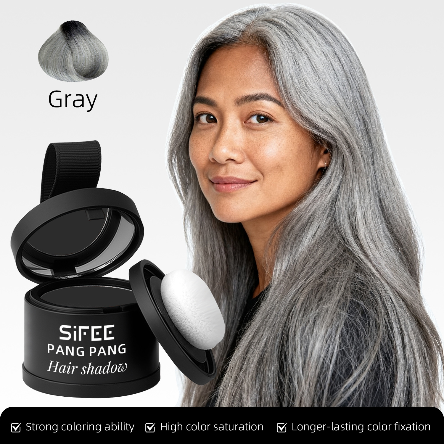 Hairline Powder Hair Filler Waterproof Sweat-Proof Volumizing Powder Long-Lasting Makeup for Forehead and Side Profile Hair Powder - Image 4
