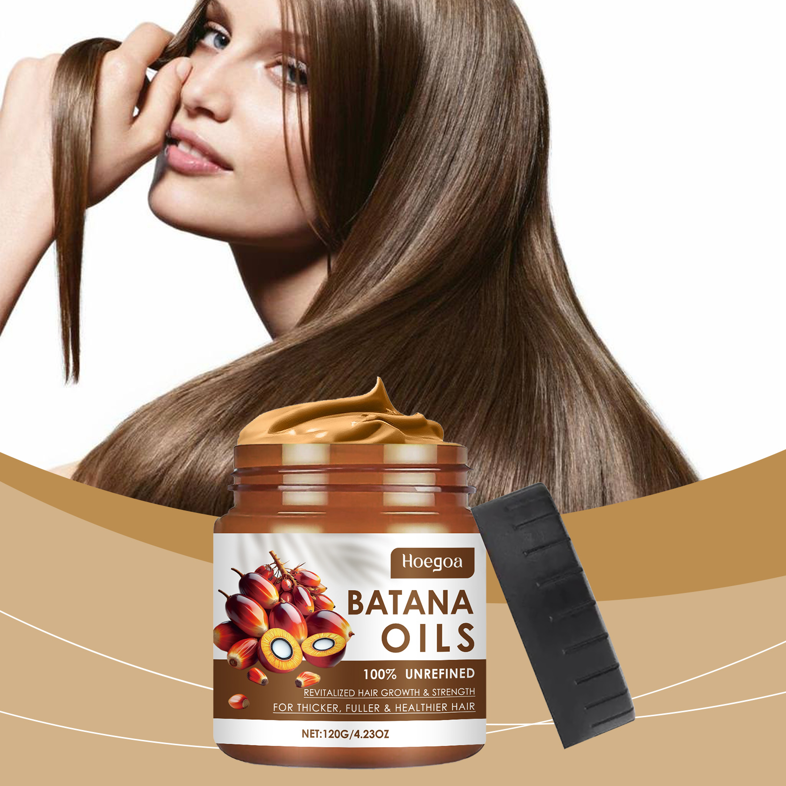 Batana Oil Hair Care Cream Hair Care Improves Hair Quality Nourishes Scalp Batana Oil Hair Mask - Image 3