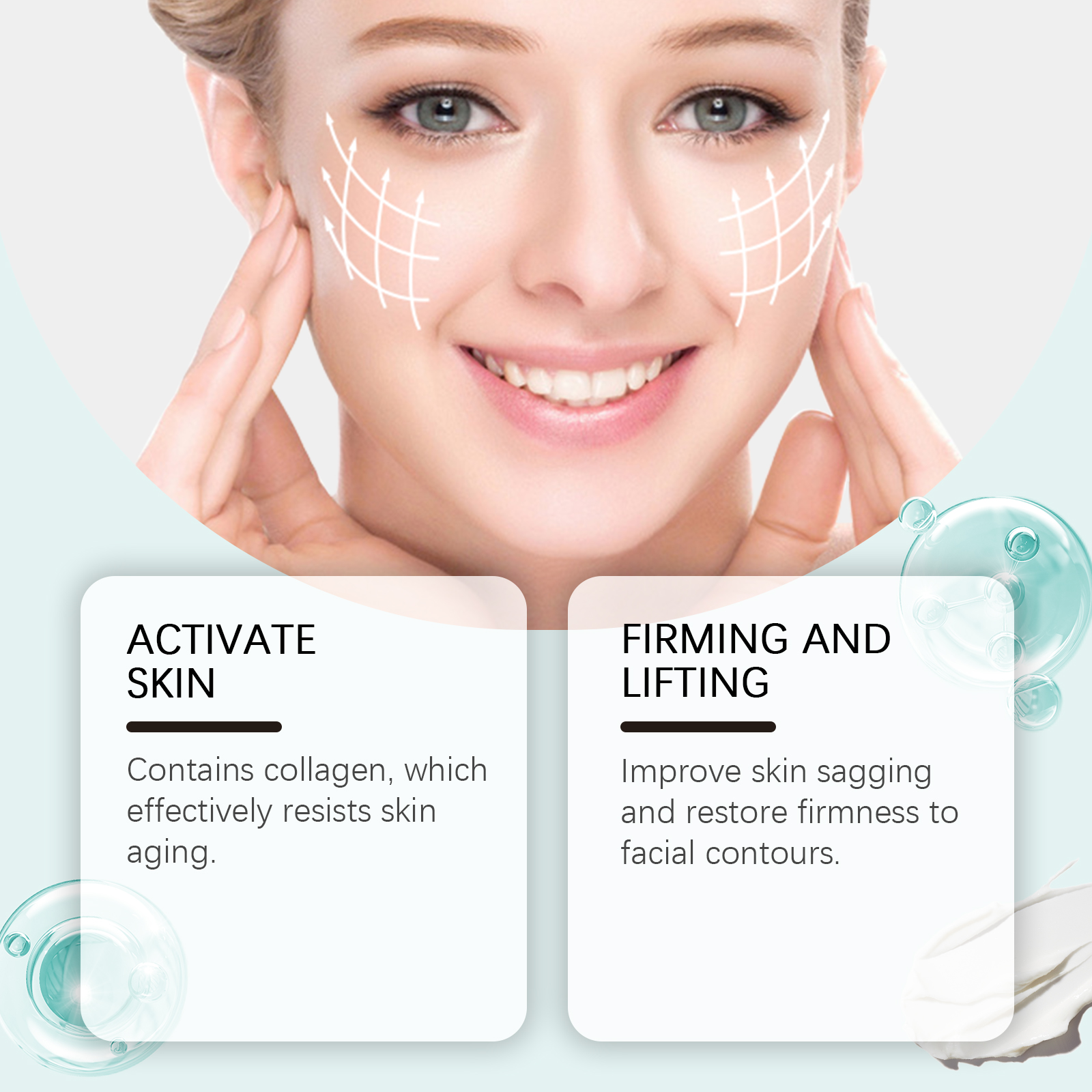 EELHOE Collagen Cream, A Daily Moisturizing Cream With Gentle Ingredients For Deep Moisturizing And Firming Skin - Image 3