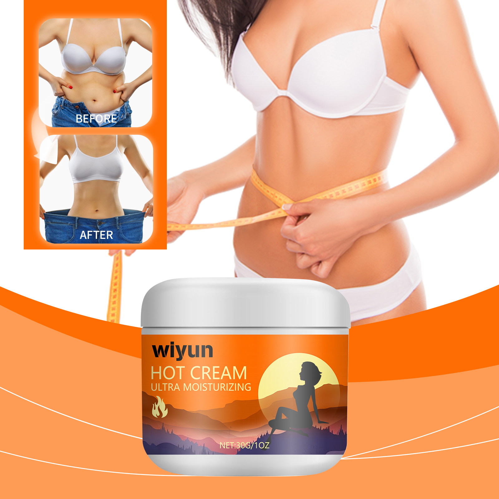wiyun Hot Cream Ultra Moisturizing, Full Body Firming Skin Show Body Light Body Moisturizing Body Care Cream - Image 2