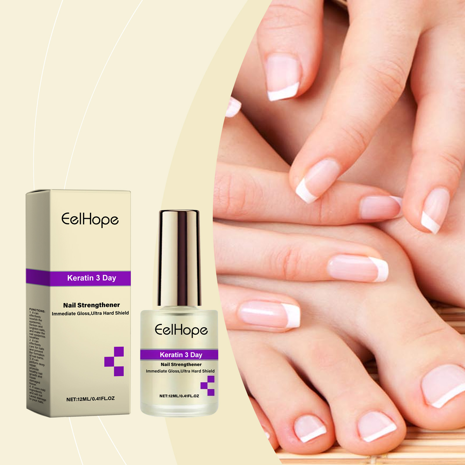 Eelhope Nail Care Solution Hand, Foot, And Nail Exfoliating Soft Nail Moisturizing And Brightening Nail Care Essence - Image 2