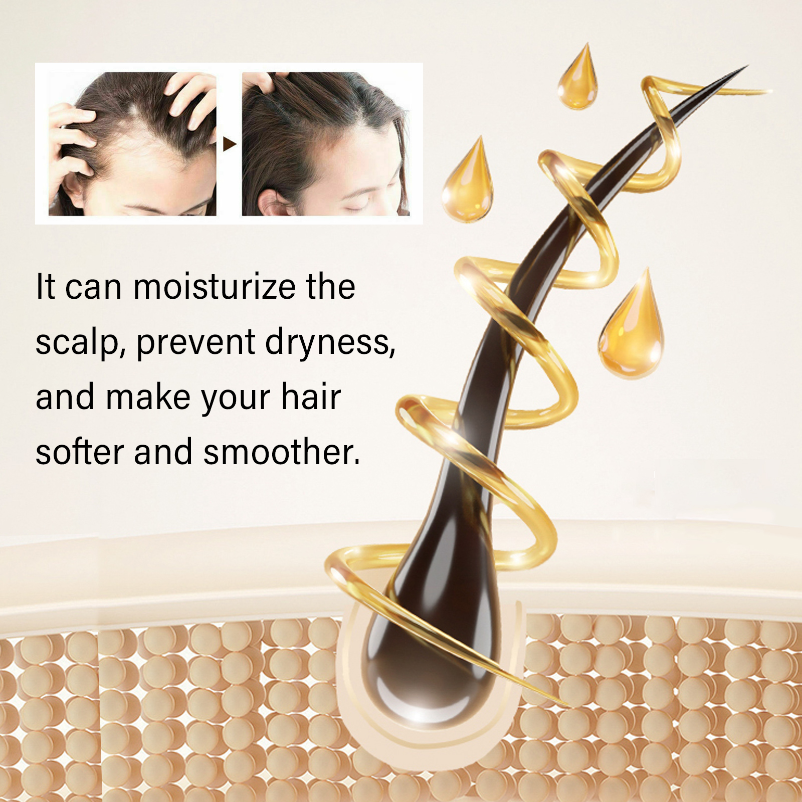 Amla Anti Hair Thinning Shampoo, Scalp Cleanness Moist Smooth Shiny Hair, Dense Hair Wash Protect Suits - Image 5