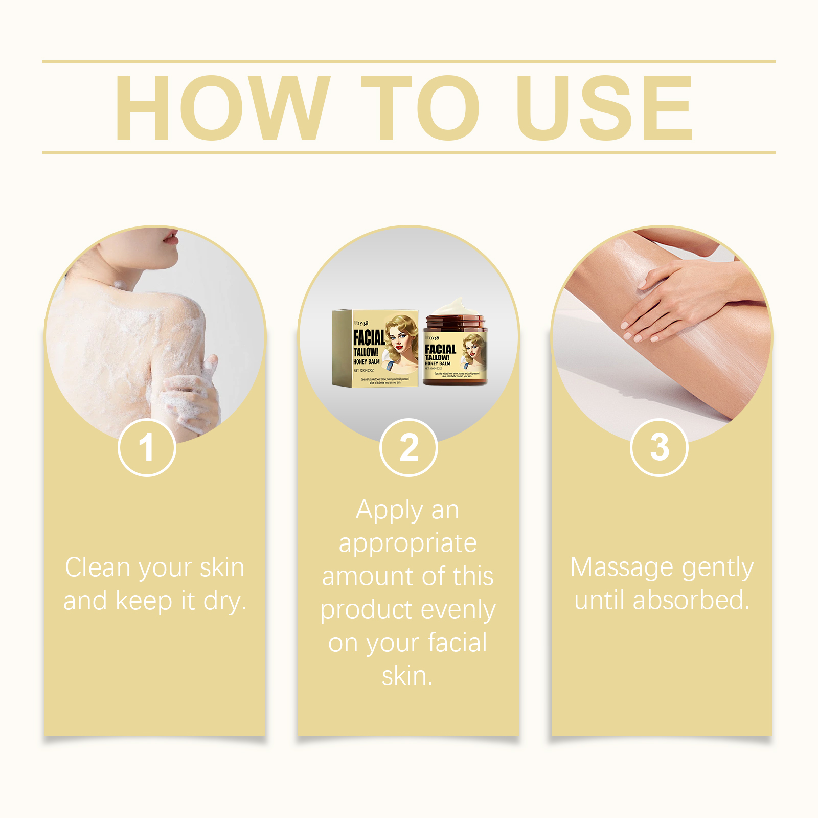 Hoygi Tallow Honey Moisturizer, Deeply Hydrates And Moisturizes Tender, Improves Dry Redness, Soothes And Protects Skin - Image 6