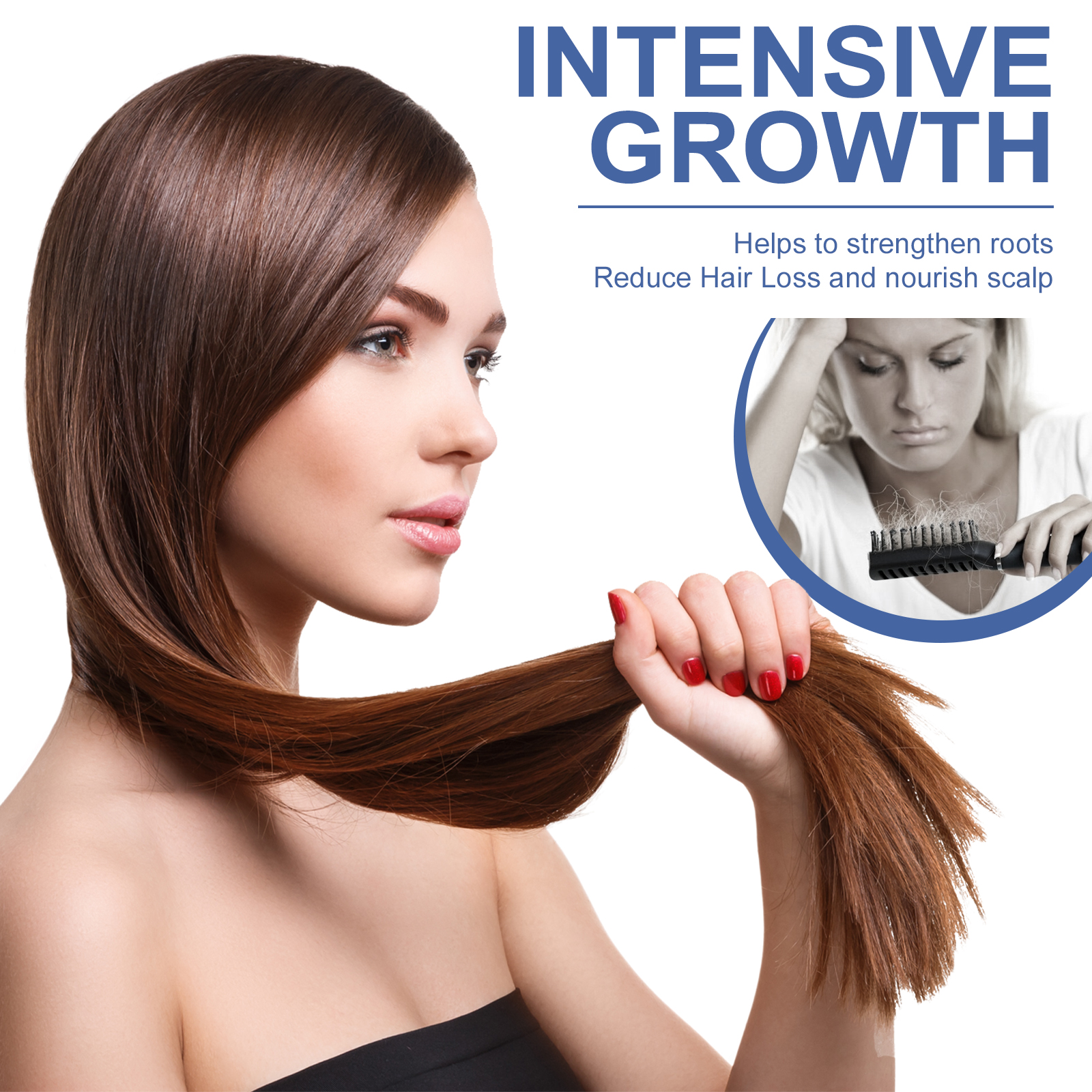 Intensive Growth Cream, Scalp Massage Repair Nourish Hair Root Thick Soft Hair Fluffy Hair Care Cream - Image 5