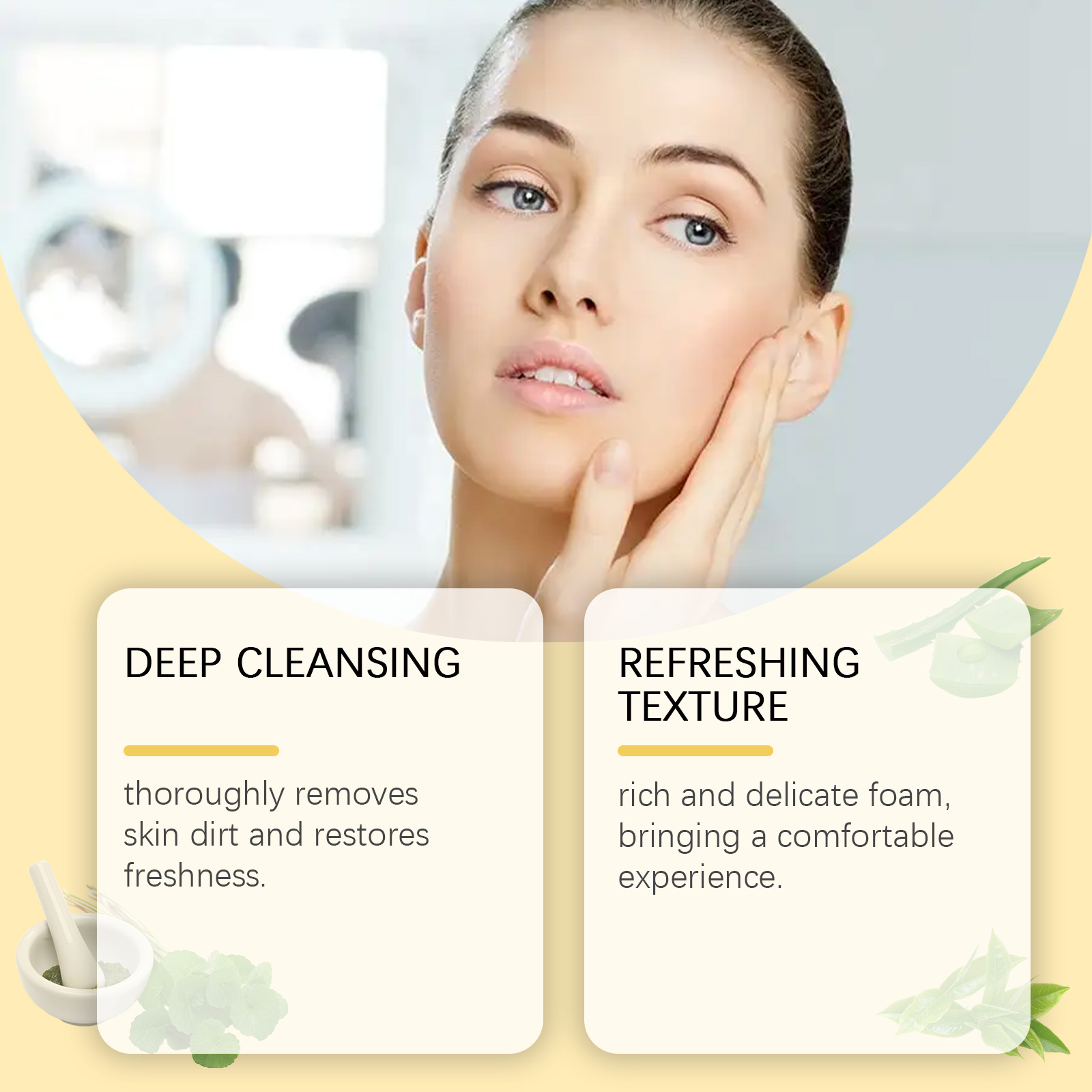 OUHOE Salicylic Acid Cleanser, Moisturizing Gentle Moisturizing Oil Control Cleanser Thick Foam Moisturizing And Not Tight - Image 3