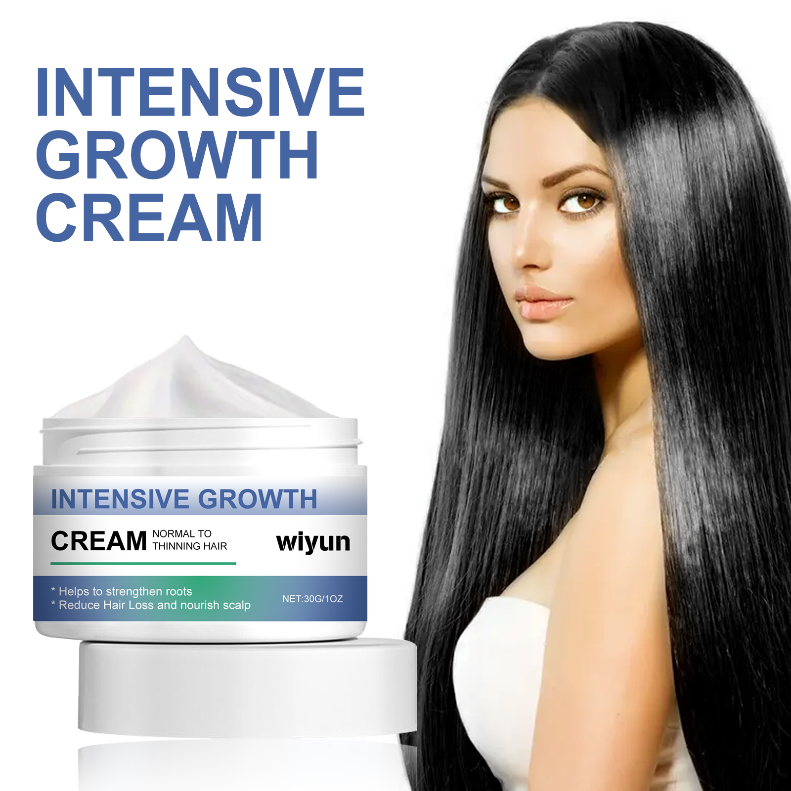 Intensive Growth Cream, Scalp Massage Repair Nourish Hair Root Thick Soft Hair Fluffy Hair Care Cream - Image 3
