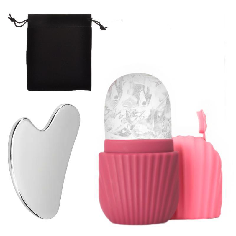 Silicone Ice Grid Scraping Plate Facial Care Tool Set with Storage Bag for Applying Ice Grid to Face - Image 10