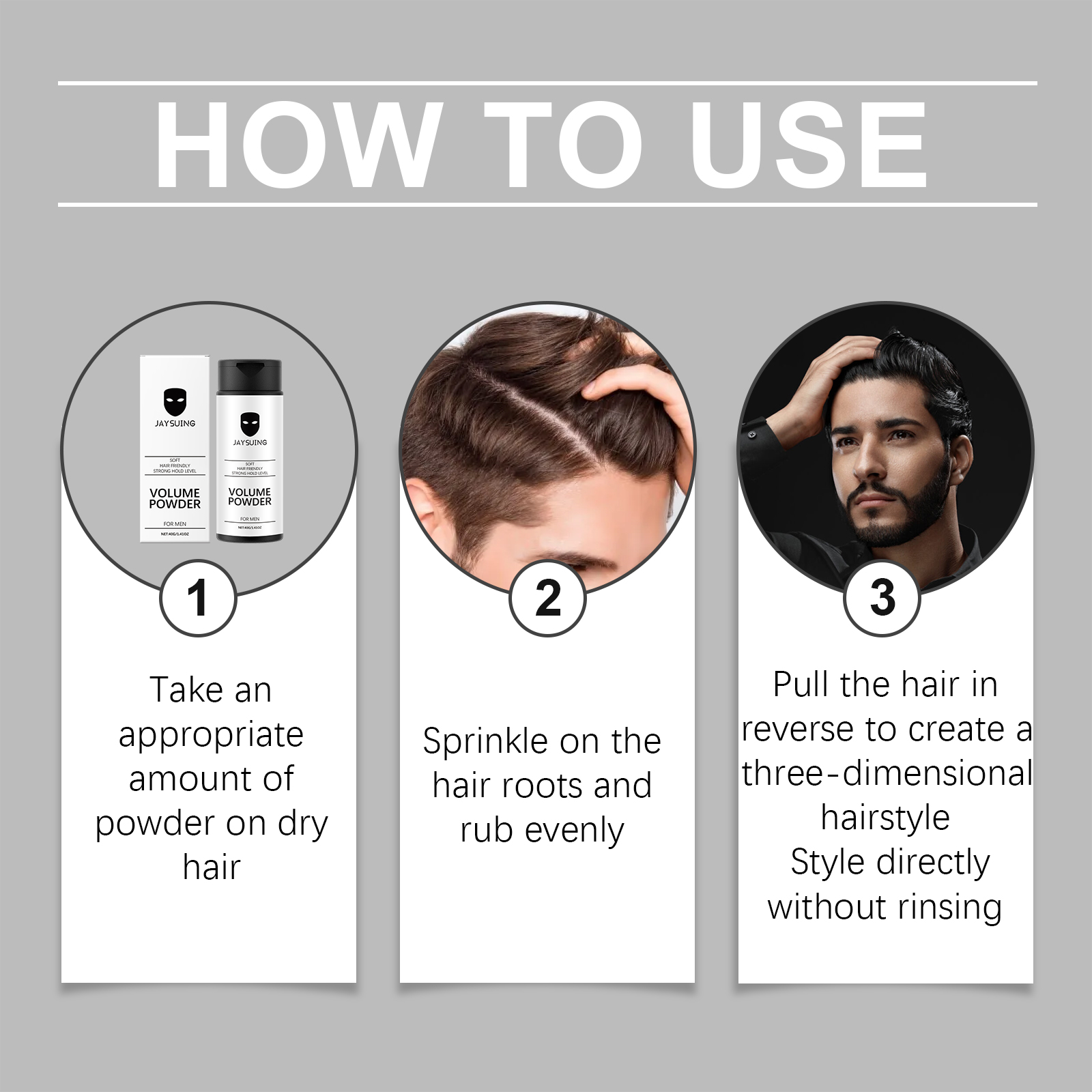 Jaysuing Natural, Refreshing, Fluffy, Voluminous And Oil-Controlled Hair Styling Powder, Portable Styling Powder For Hair Care - Image 6