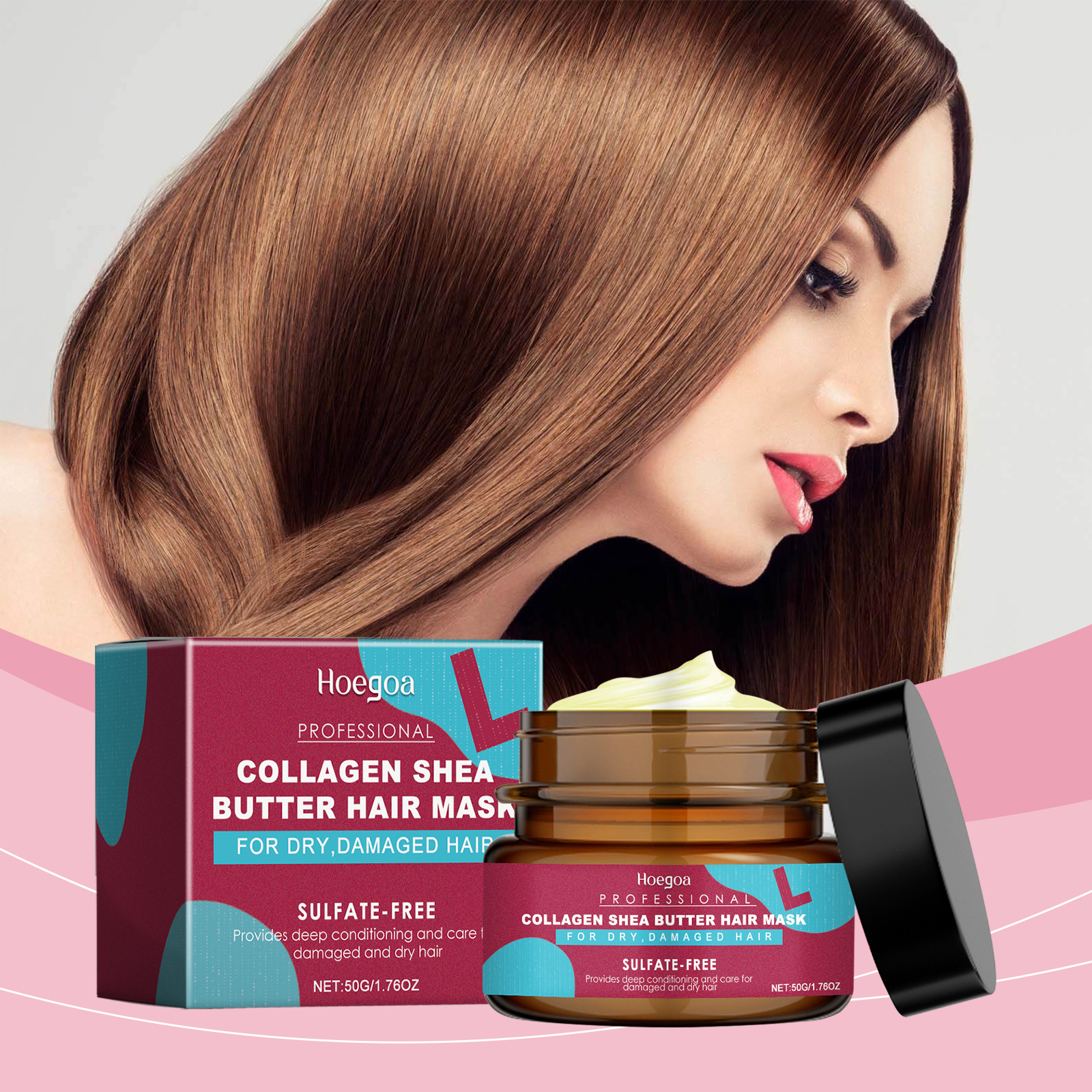 Hoegoa Keratin Hair Mask Restores And Nourishes Dry Hair With A Shiny Keratin Hair Mask - Image 2