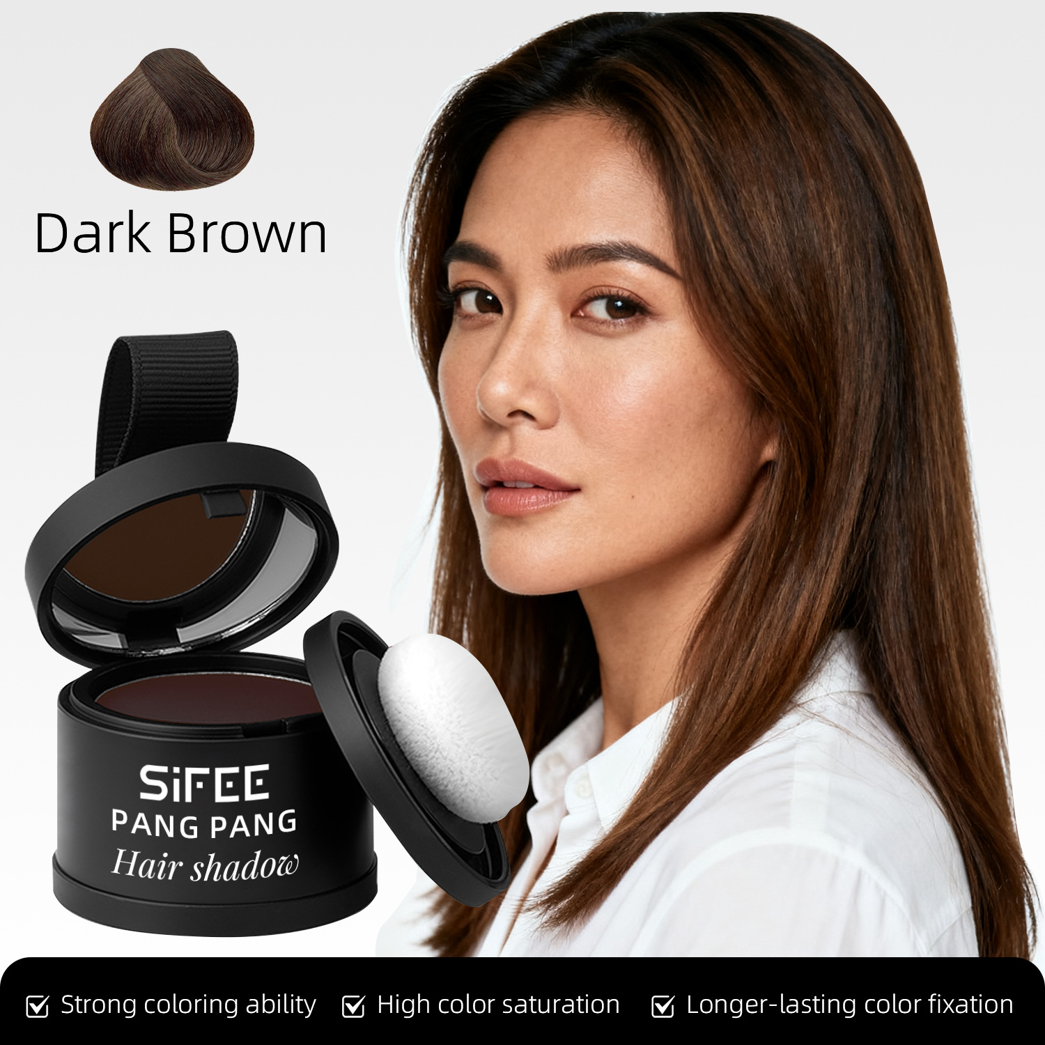 Hairline Powder Hair Filler Waterproof Sweat-Proof Volumizing Powder Long-Lasting Makeup for Forehead and Side Profile Hair Powder - Image 7