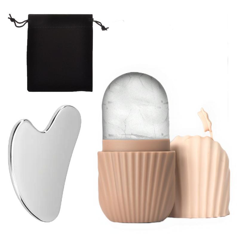 Silicone Ice Grid Scraping Plate Facial Care Tool Set with Storage Bag for Applying Ice Grid to Face - Image 11