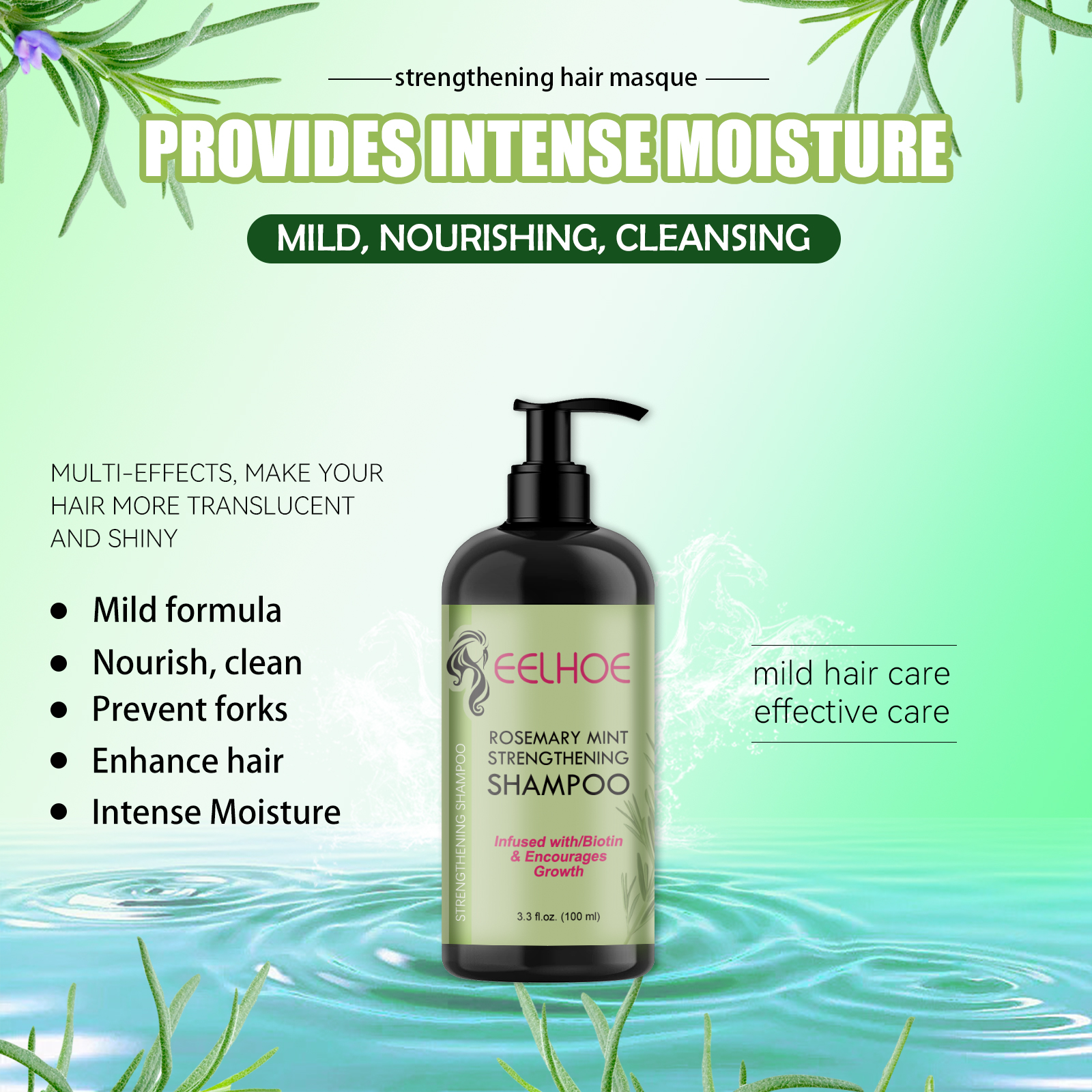 EELHOE Hair Enrichment Essence, Moisturizes Hair Repair Hair Root Thickening Hairline Strengthening Hair Treatment Essence - Image 4