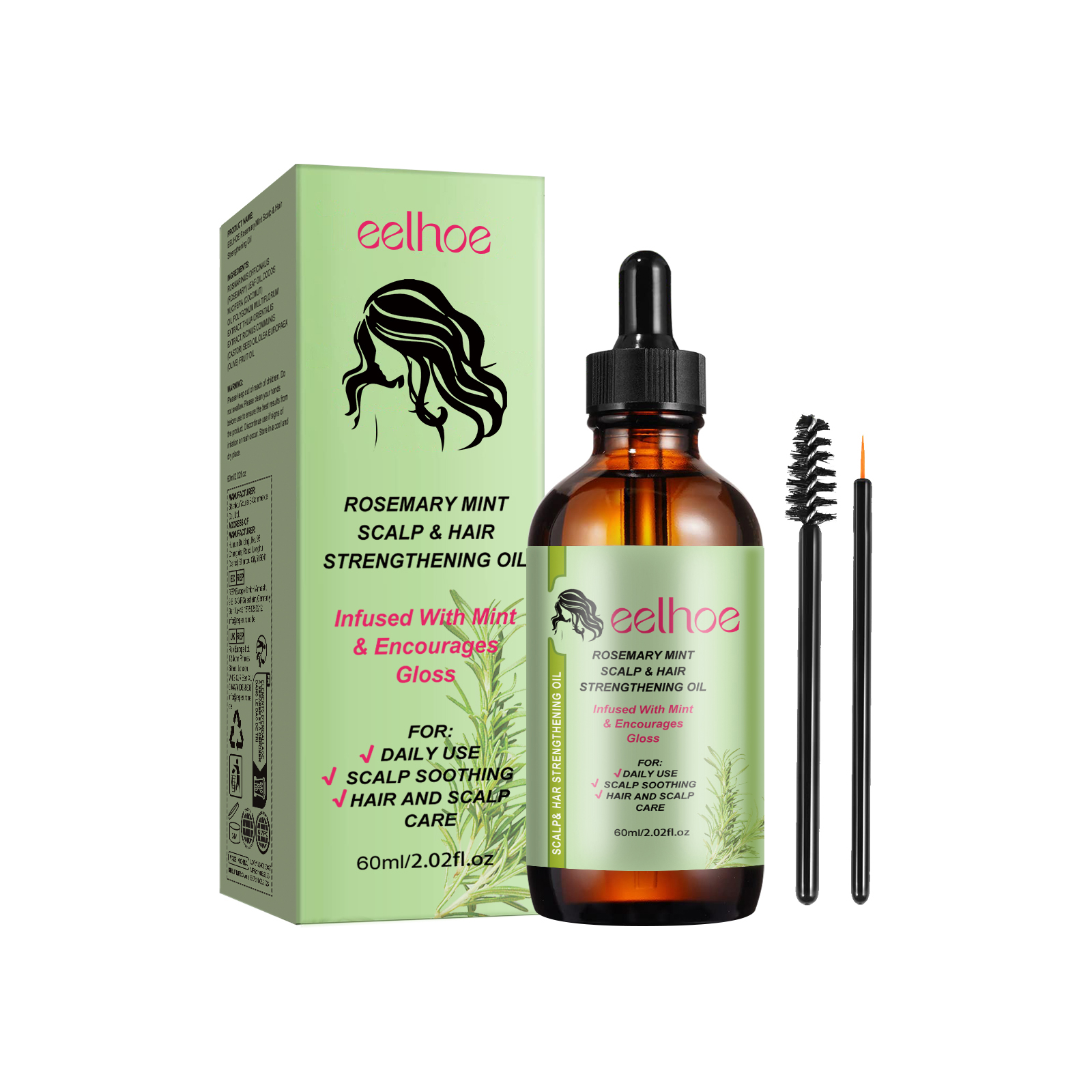Rosemary Hair Care Essential Oil Repair Hair Dry Hair Frizz Smoothing Hair Care Essential Oil - Image 2