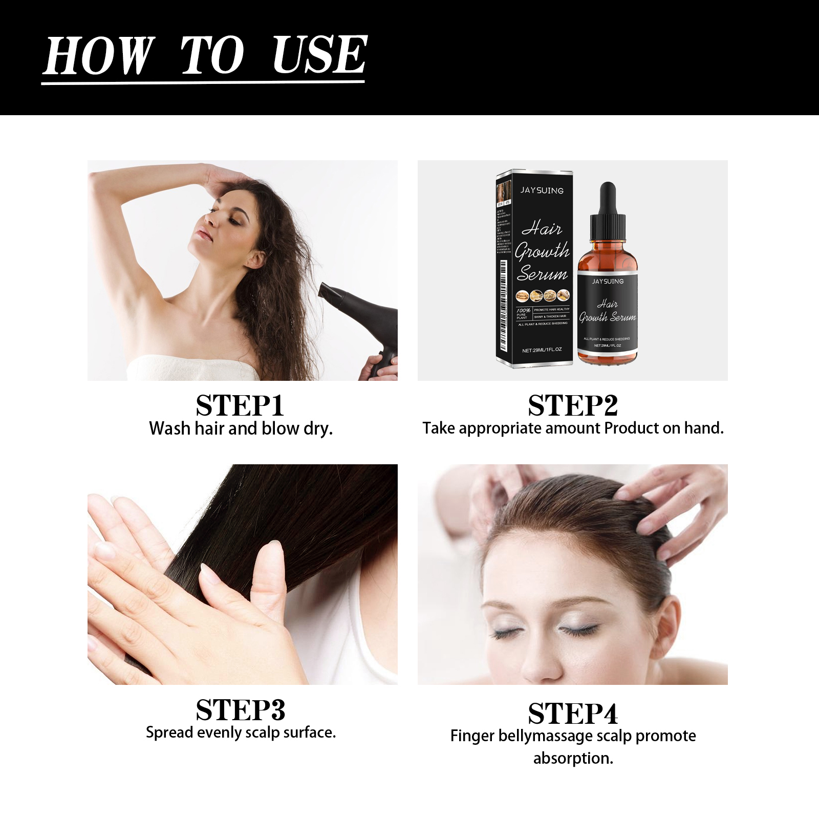 Hair Serum Gently Nourishes Scalp Massage For Gentle Hair Nourishing Essential Oil - Image 6