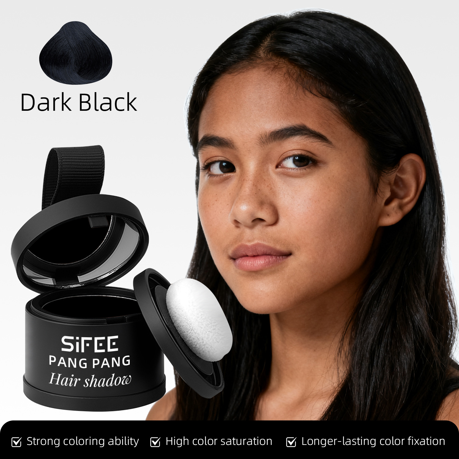 Hairline Powder Hair Filler Waterproof Sweat-Proof Volumizing Powder Long-Lasting Makeup for Forehead and Side Profile Hair Powder - Image 3