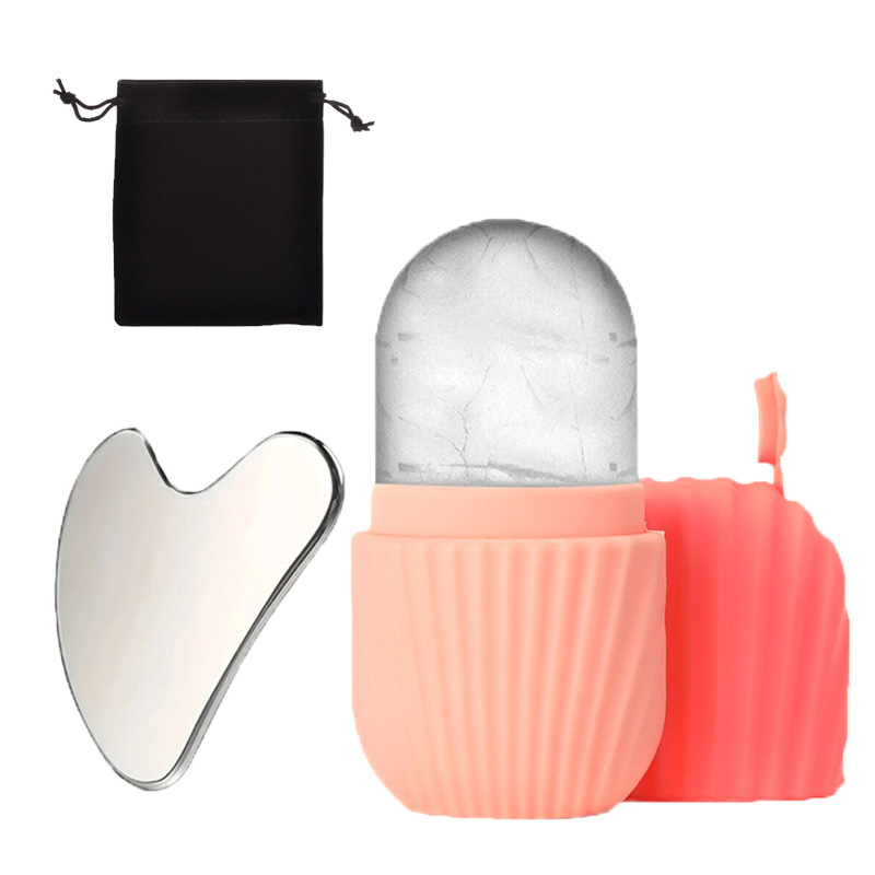 Silicone Ice Grid Scraping Plate Facial Care Tool Set with Storage Bag for Applying Ice Grid to Face - Image 6