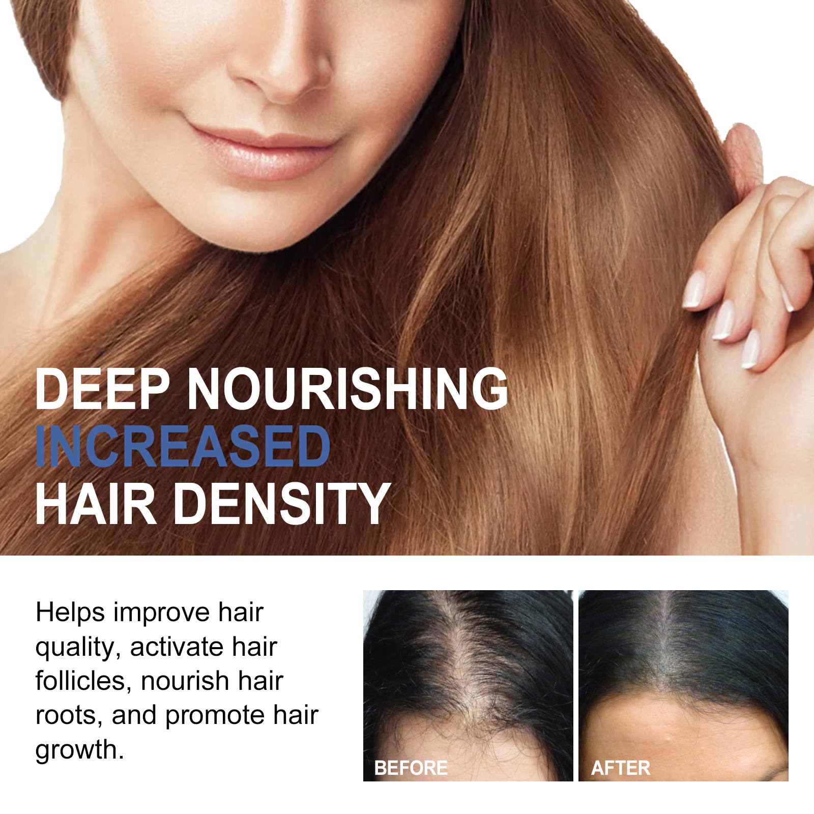 Intensive Growth Cream, Scalp Massage Repair Nourish Hair Root Thick Soft Hair Fluffy Hair Care Cream - Image 4