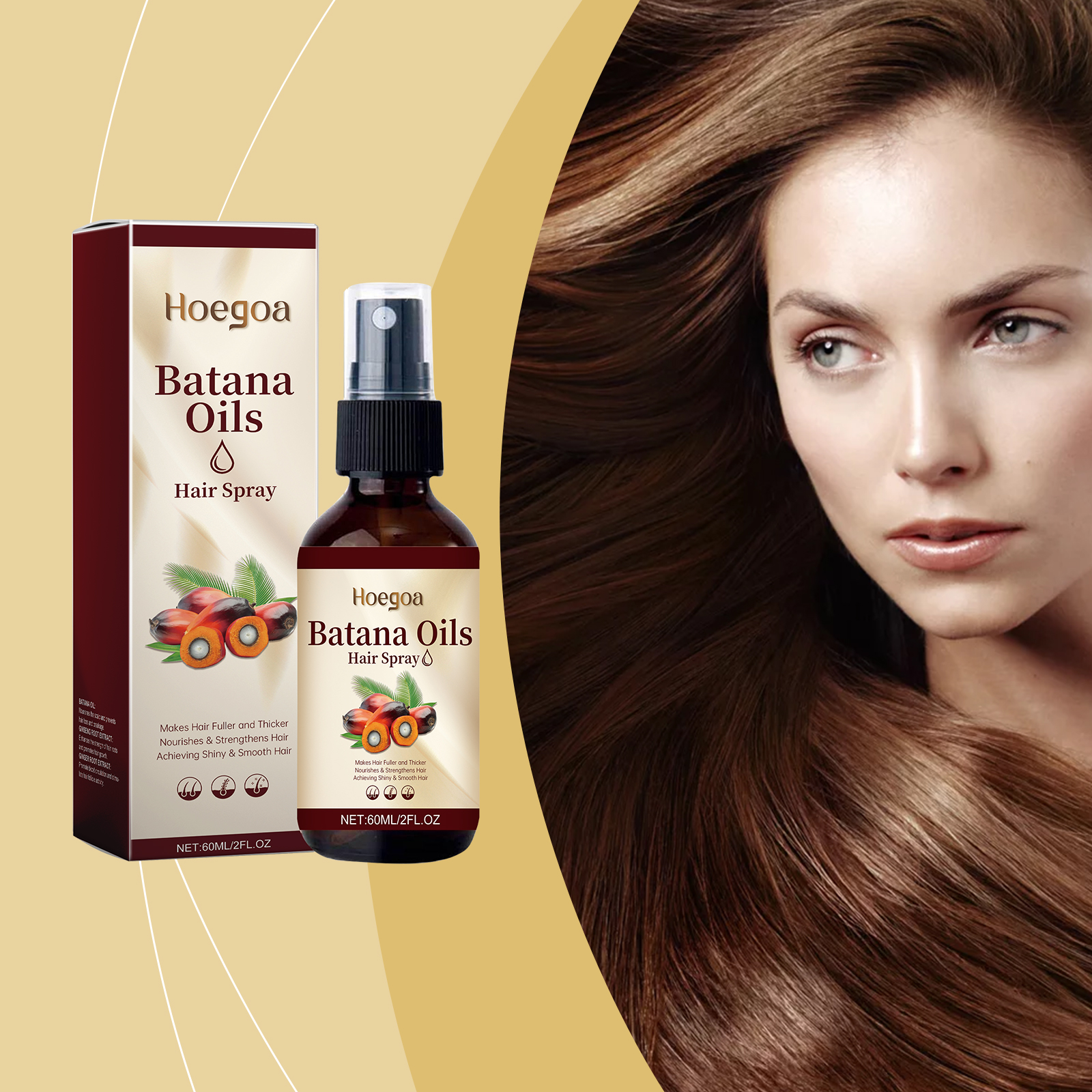 Hair Conditioner Spray, Batana Herbal Essence Strengthens Hair, Moisturizes Hair And Softens Hair Spray - Image 3