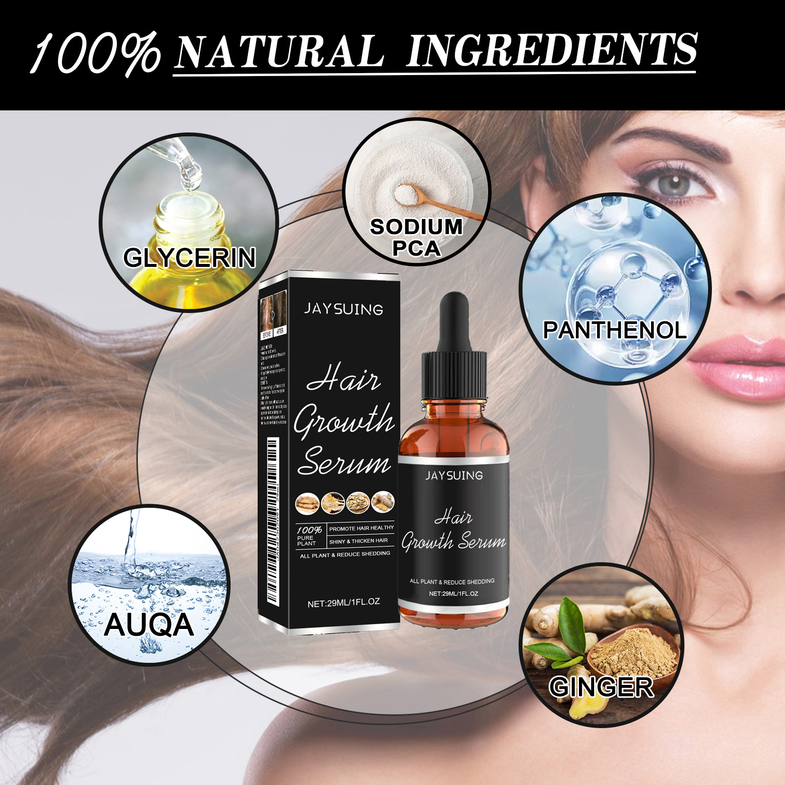 Hair Serum Gently Nourishes Scalp Massage For Gentle Hair Nourishing Essential Oil - Image 5