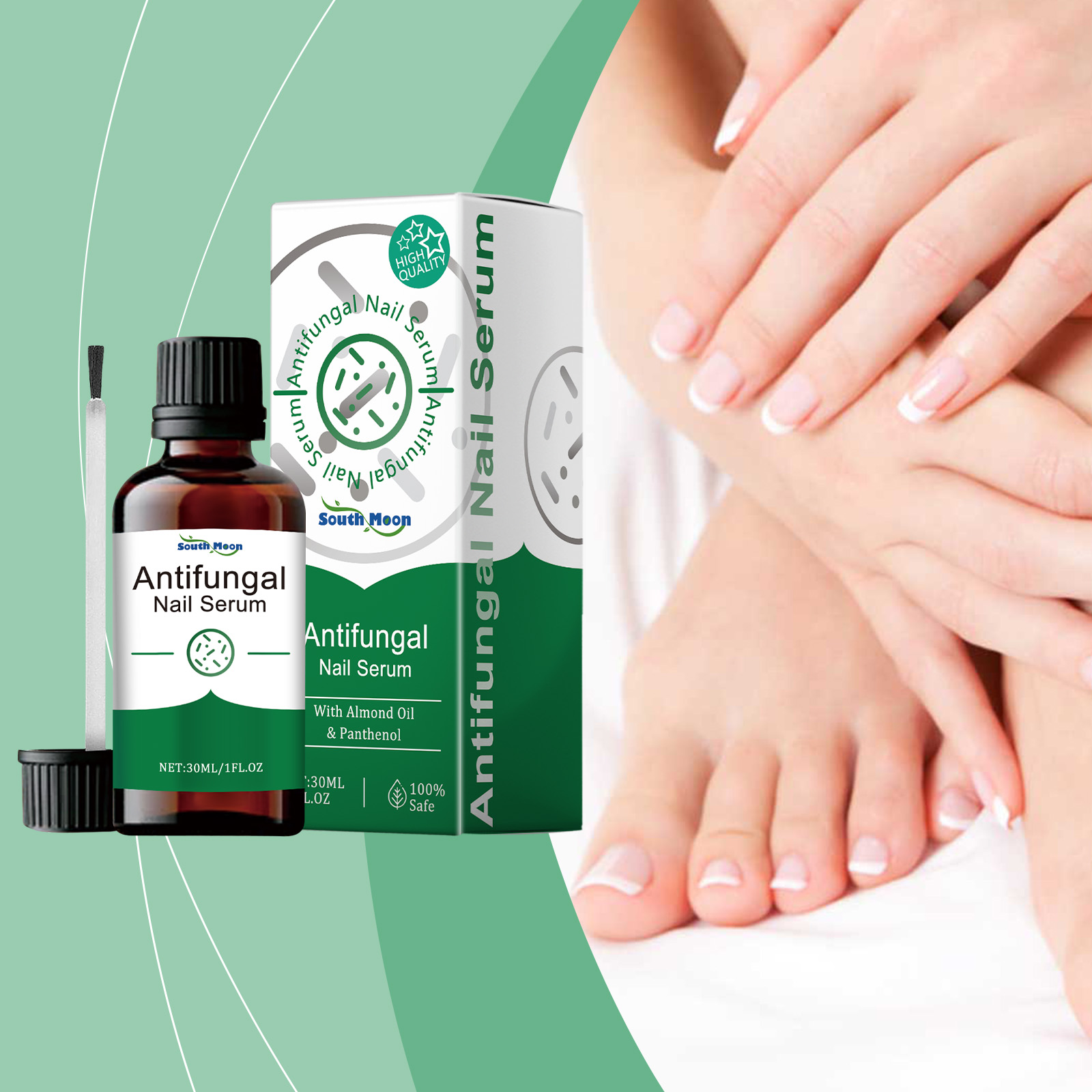 South Moon Nail Care Serum, Soft Nail Cream Brightening Nails Clean Nails Thick Toe Care Nails - Image 2