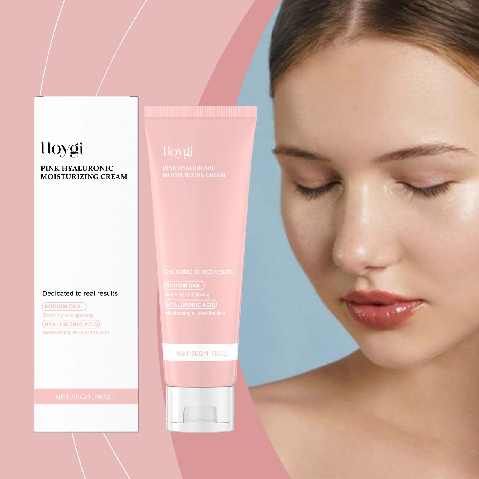 Hoygi Hyaluronic Acid Moisturizer, Gentle Hydrating, Nourishing And Brightening Facial Skin Gloss Care Cream - Image 2
