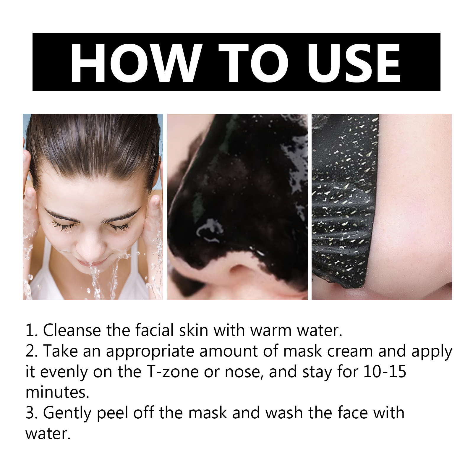 EELHOE Blackhead Removal Mask Deeply Cleanses Pores, Lightening Blackheads, Oil Control And Moisturizing Smear Peel Mask - Image 6