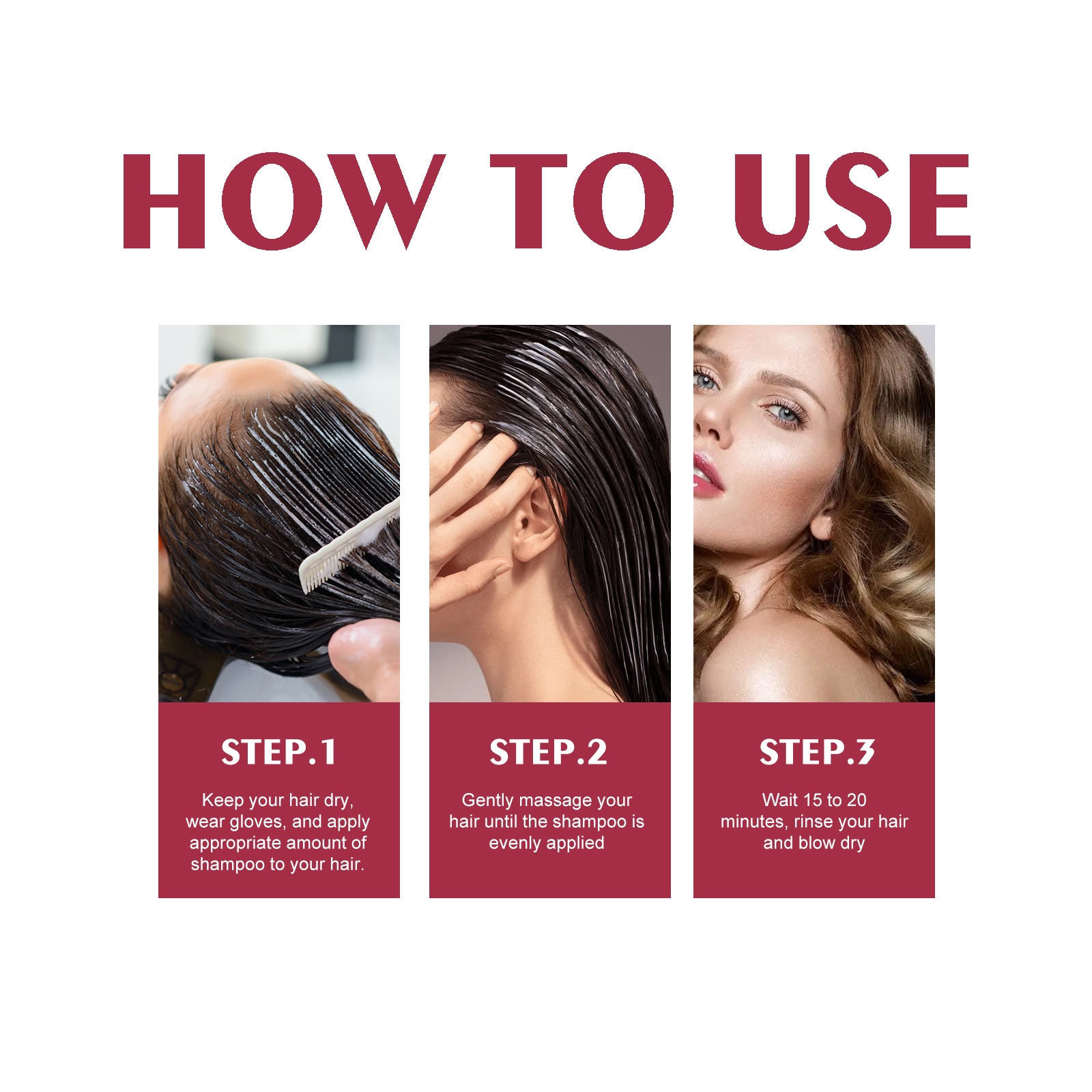 Black Hair Shampoo Series, Gentle, Non-Irritating And Moisturizing Scalp Easily Changing Color Hair Shampoo - Image 9