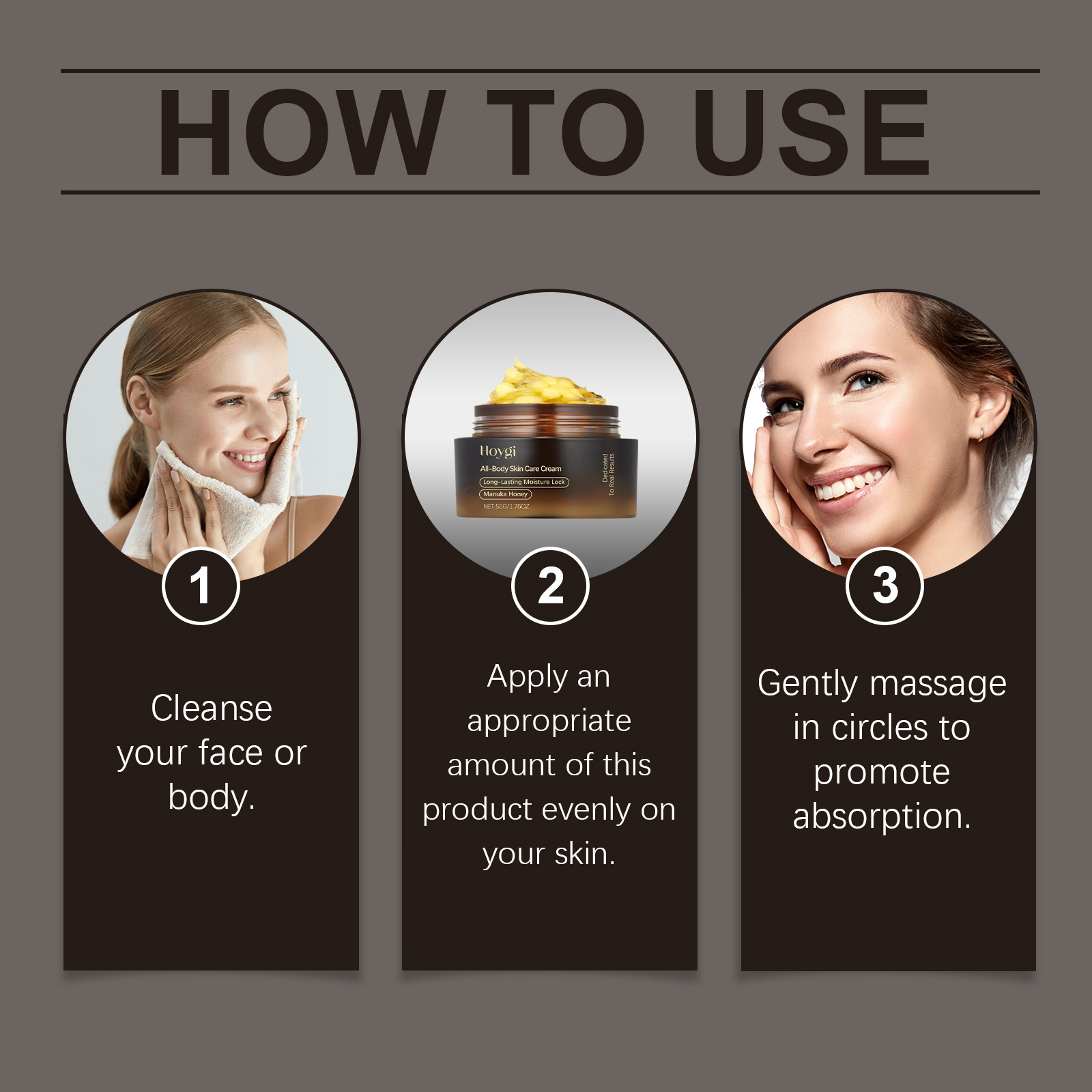 Hoygi Firming Moisturizer Body Care Gentle Cream Moisturizing Hydrating Moisturizing Brightening Nourishing Care - Image 6