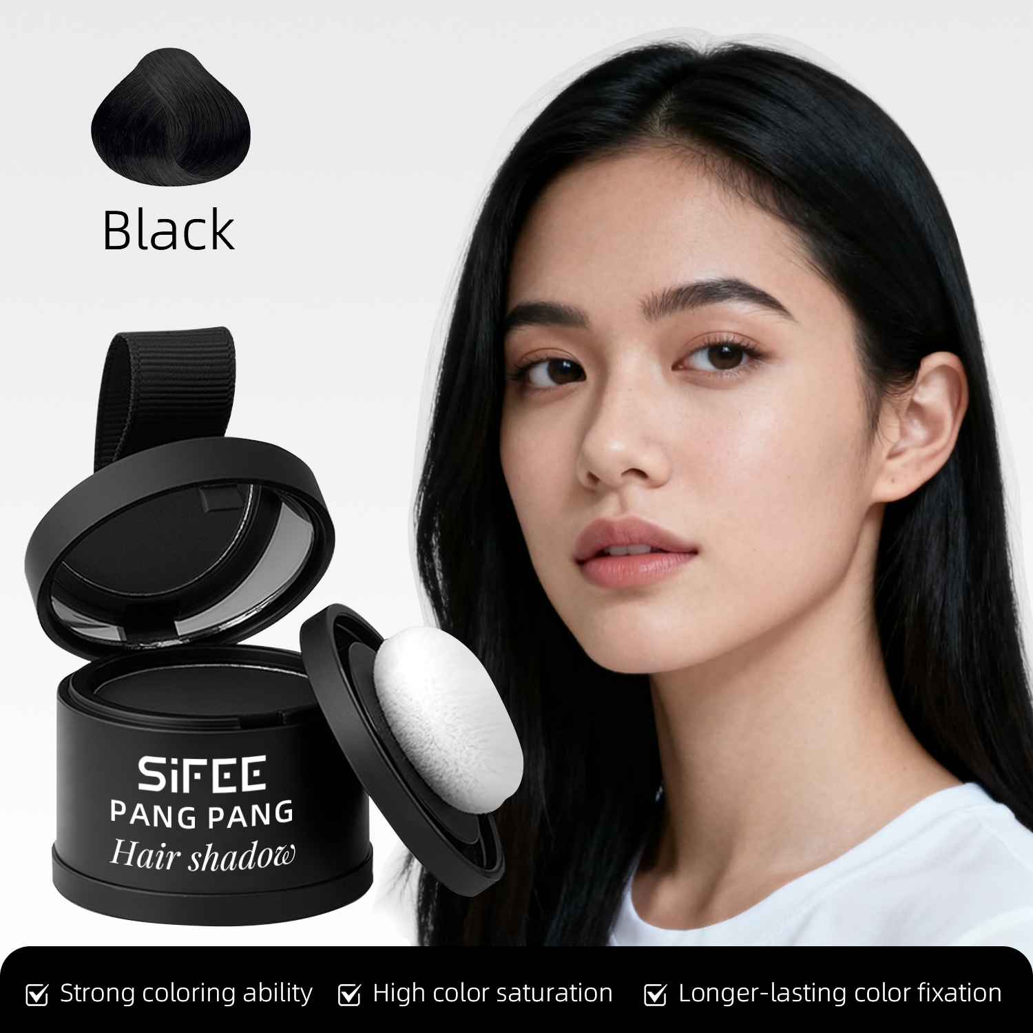 Hairline Powder Hair Filler Waterproof Sweat-Proof Volumizing Powder Long-Lasting Makeup for Forehead and Side Profile Hair Powder - Image 2