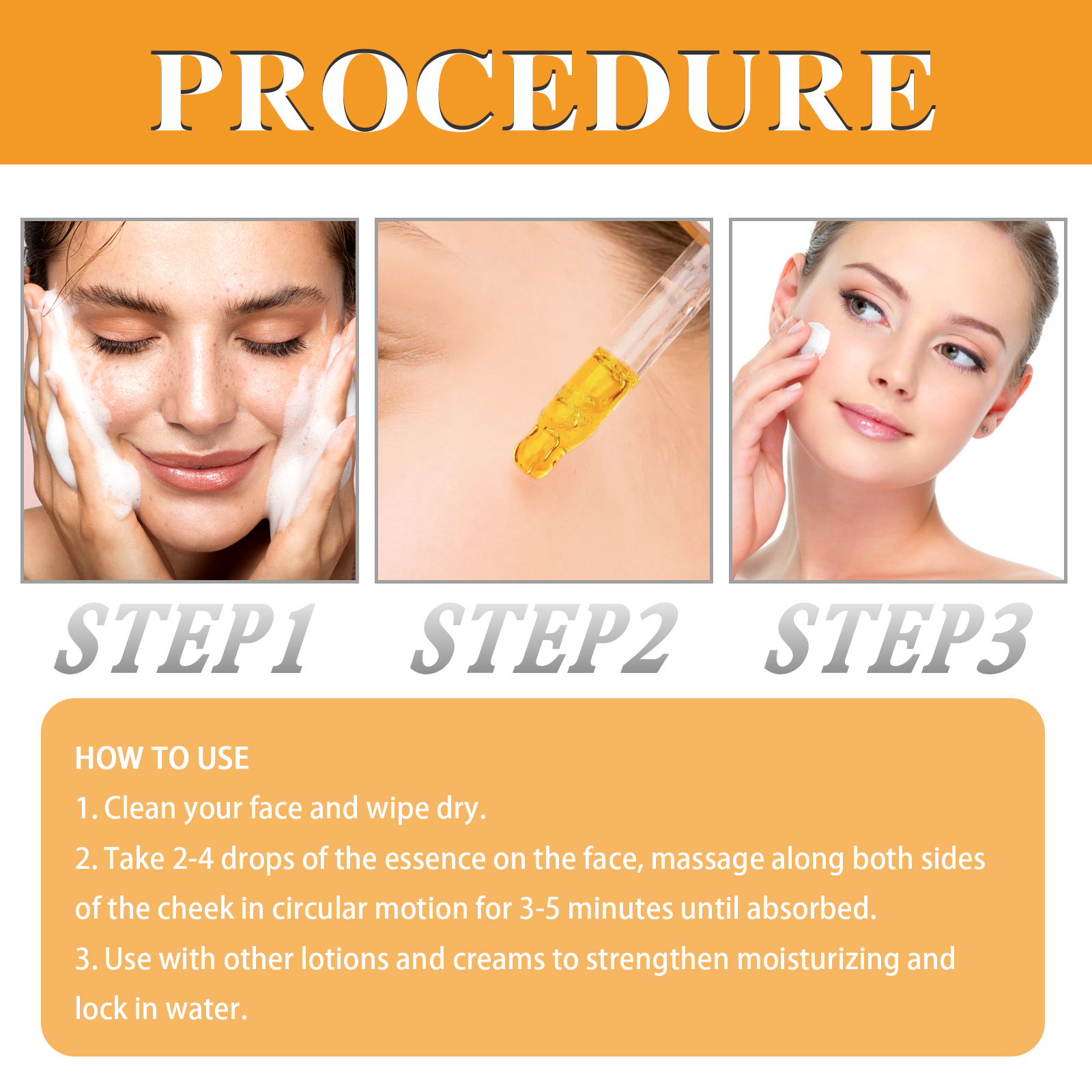OUHOE Vitamin C Essence, Moisturizing And Brightening Skin Firming And Reducing Fine Lines Essence - Image 7