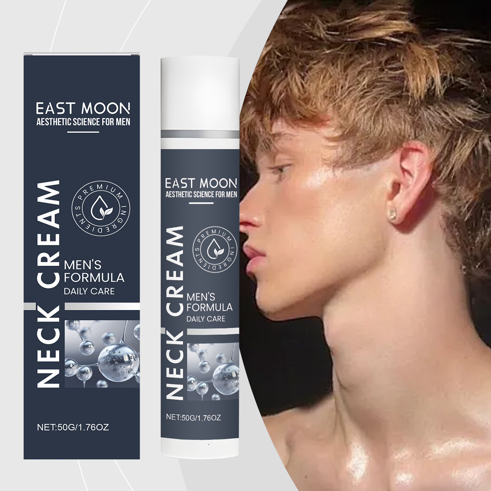 East Moon Men's Neck Moisturizing Care Cream, Hydrating And Firming Skin, Reducing Neck Wrinkles, Nourishing Care Cream - Image 2