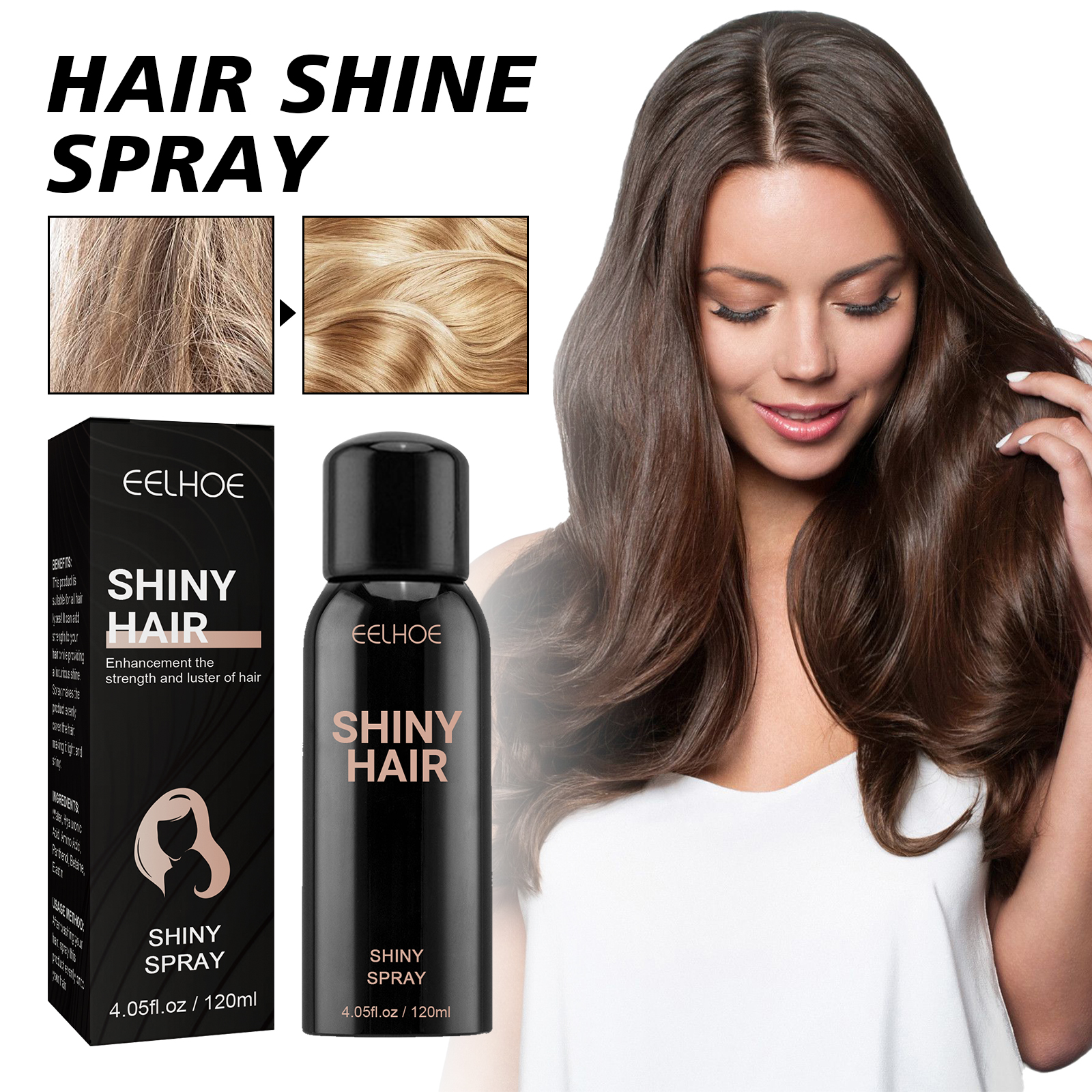 Hair Shine Spray Repair Dry And Irritated Hair Moisturizing Hair Treatment Spray For Damaged Hair - Image 2