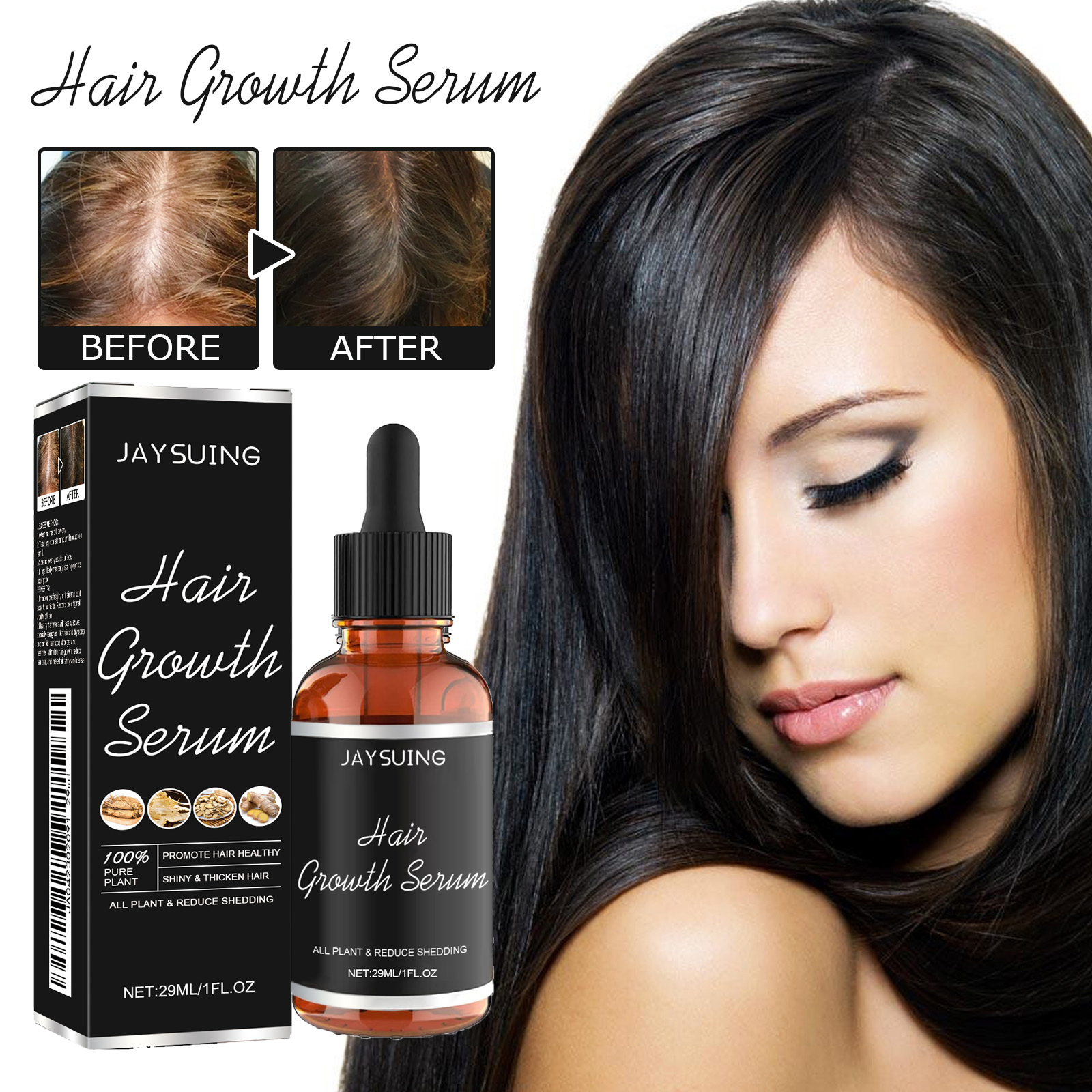 Hair Serum Gently Nourishes Scalp Massage For Gentle Hair Nourishing Essential Oil - Image 2