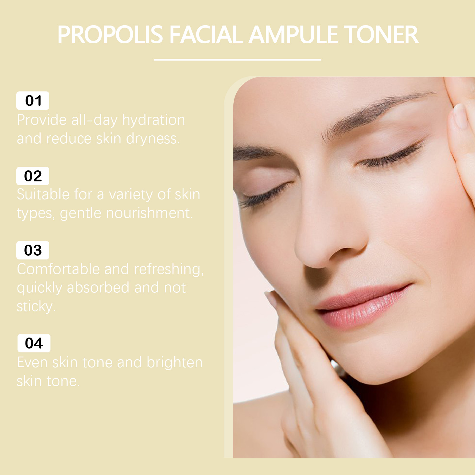 Hoygi Honey Ceramide Toner, Face Essence Spray Hydrating Moisturizing Face Toner - Afbeelding 3