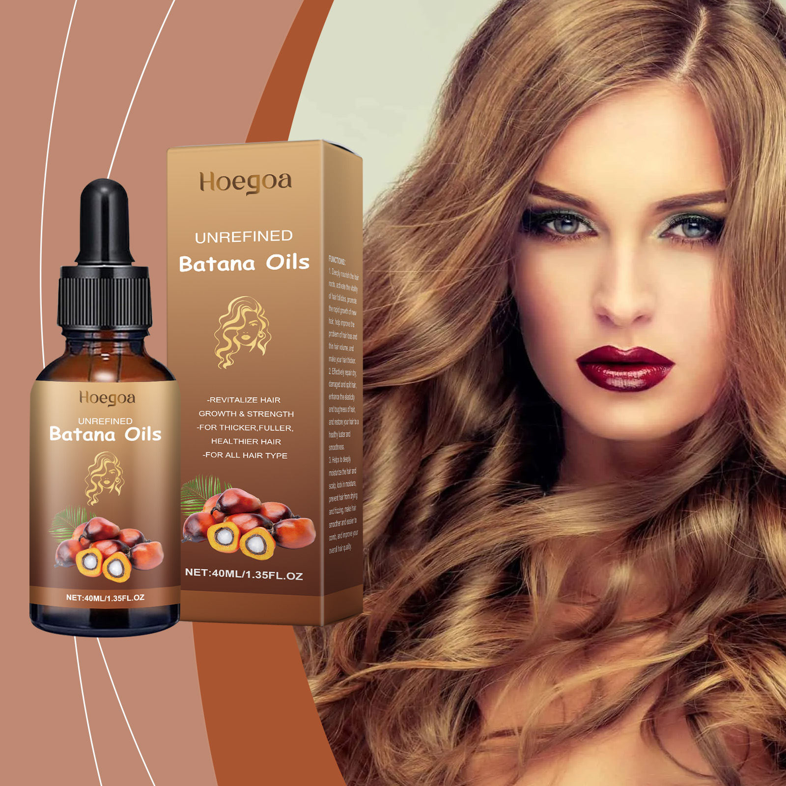 Batana Hair Care Oil Repair Dry And Irritated Hair, Moisturize Scalp And Smooth Daily Massage Hair Care Oil - Image 3