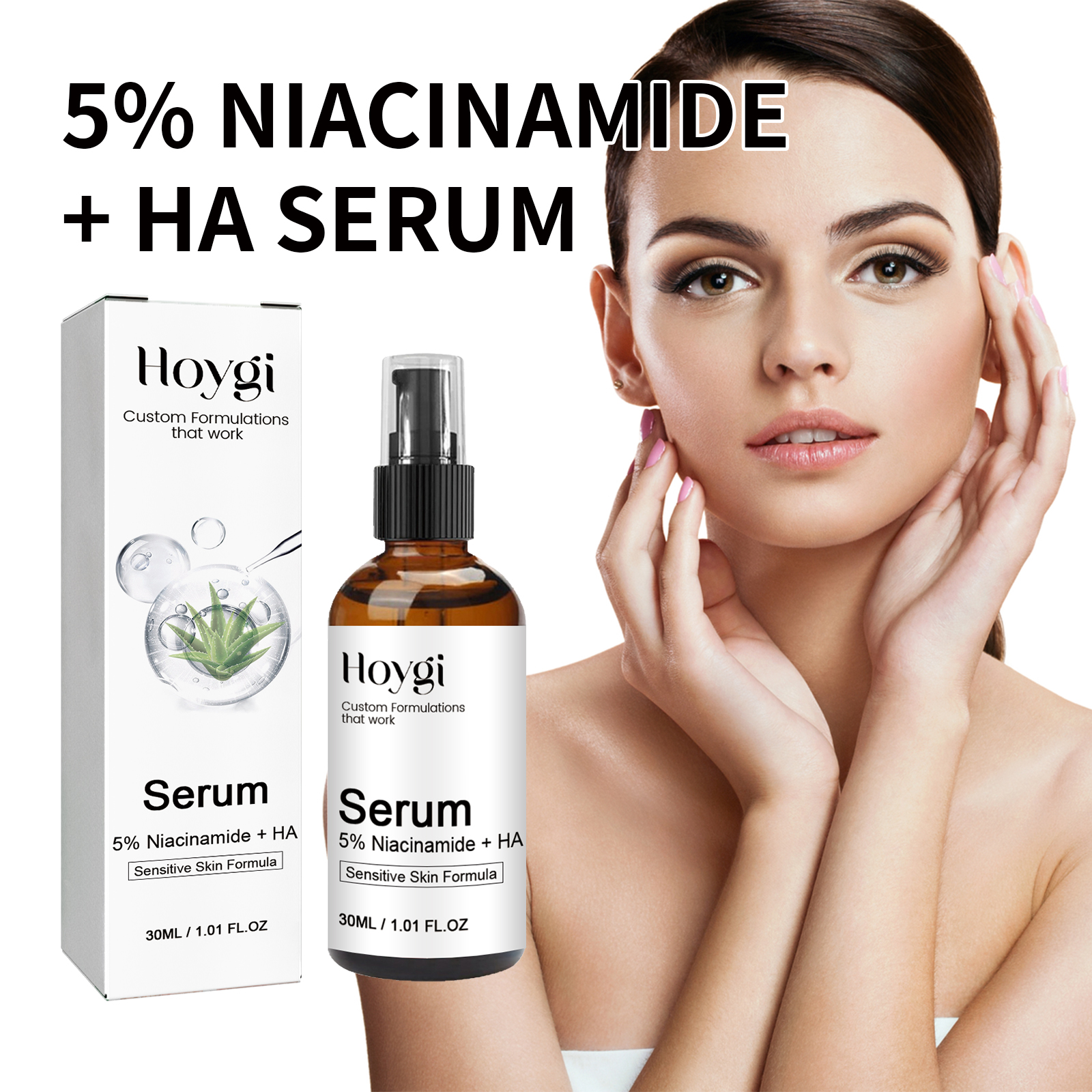 Hoygi 5% Niacinamide+ HA Serum, Moisturize And Moisturize The Facial Skin, Tighten The Anti-Aging And Weaken The Law Of Fine Lines - Image 3