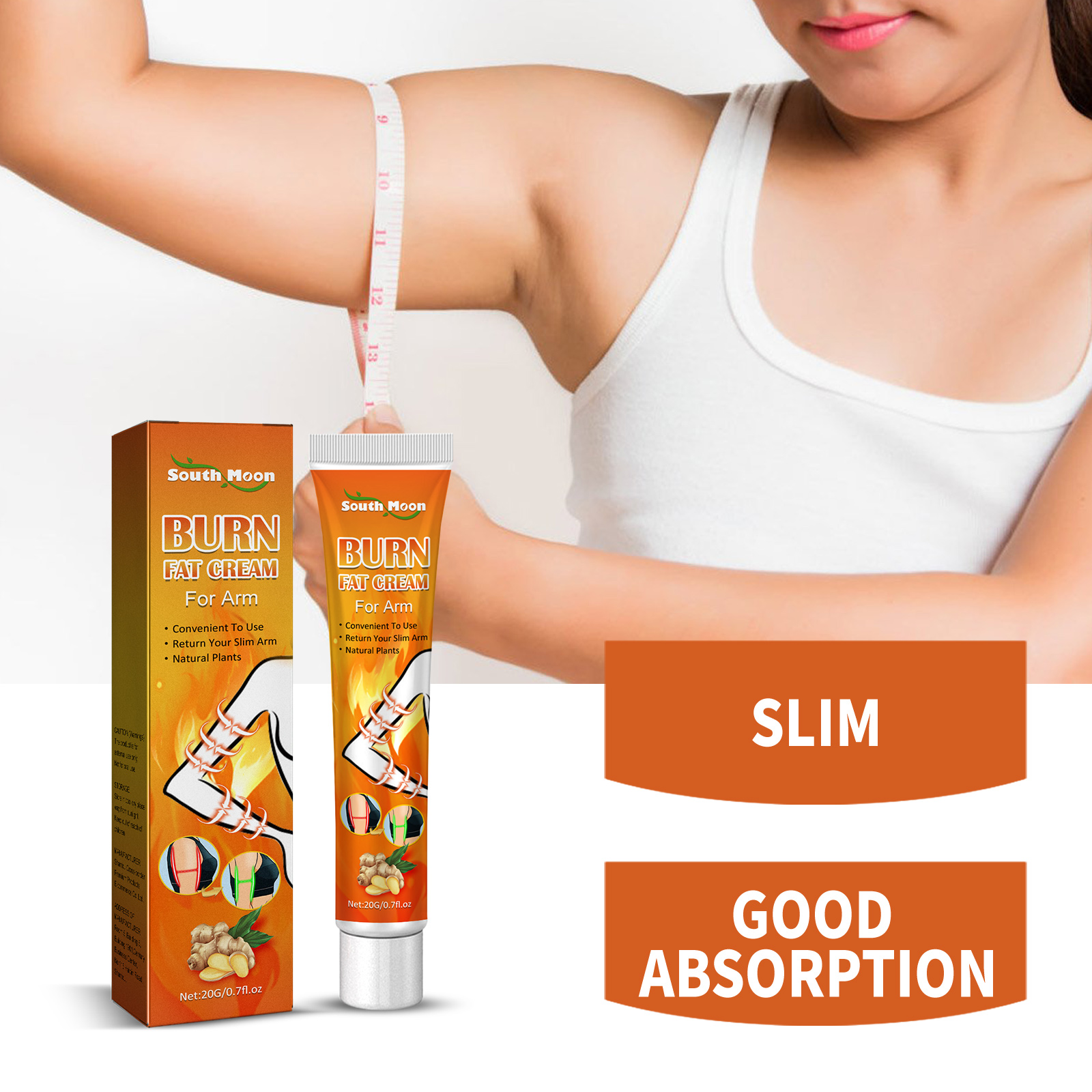 South Moon Burn Fat Cream For Arm, Nourishing Slimming Body Firming Arms Shaping Treatment Cream - Image 4