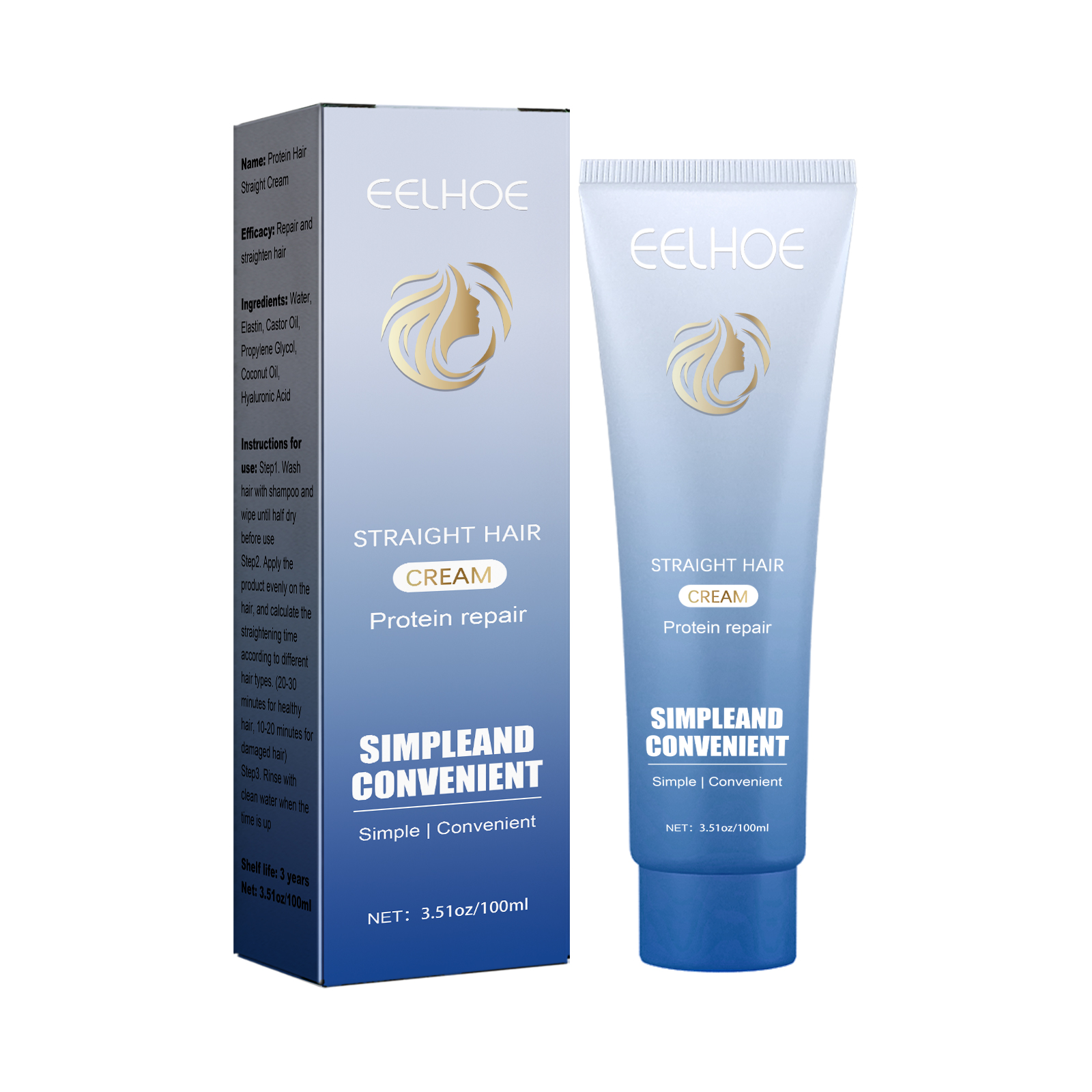 Protein Hair Straightening Cream Nourishes Hair, Smooths Hair And Scalp, And Takes Care Of Smooth, Frizzy And Dry Hair